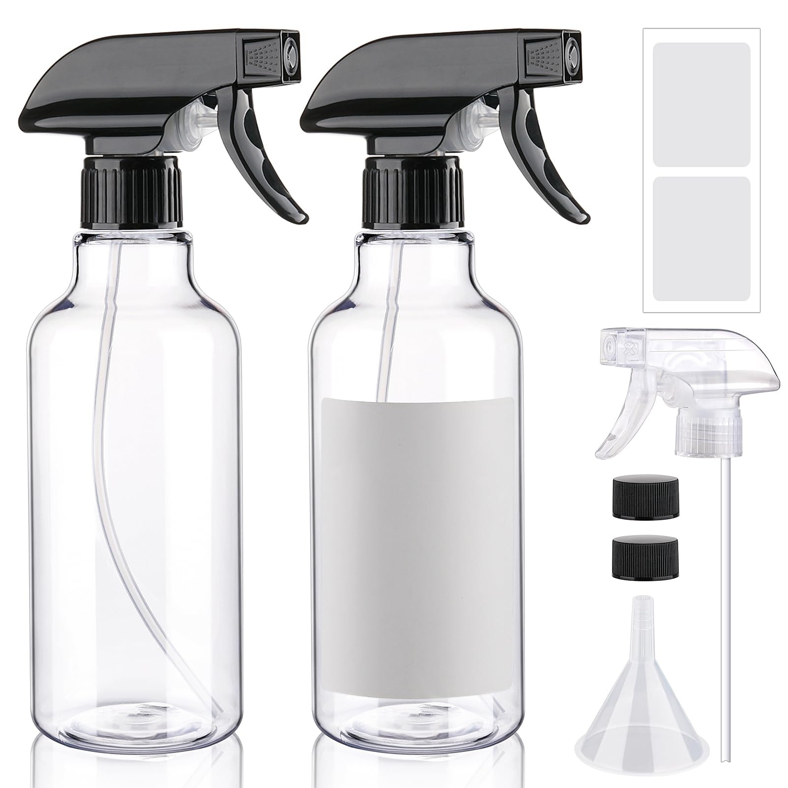 Afoxsos  Plastic Spray Bottle 16 Point 9 Ounce Empty Refillable Trigger Sprayer for Cleaning Solutions Water Plants Pets Essential Oils Hair 2