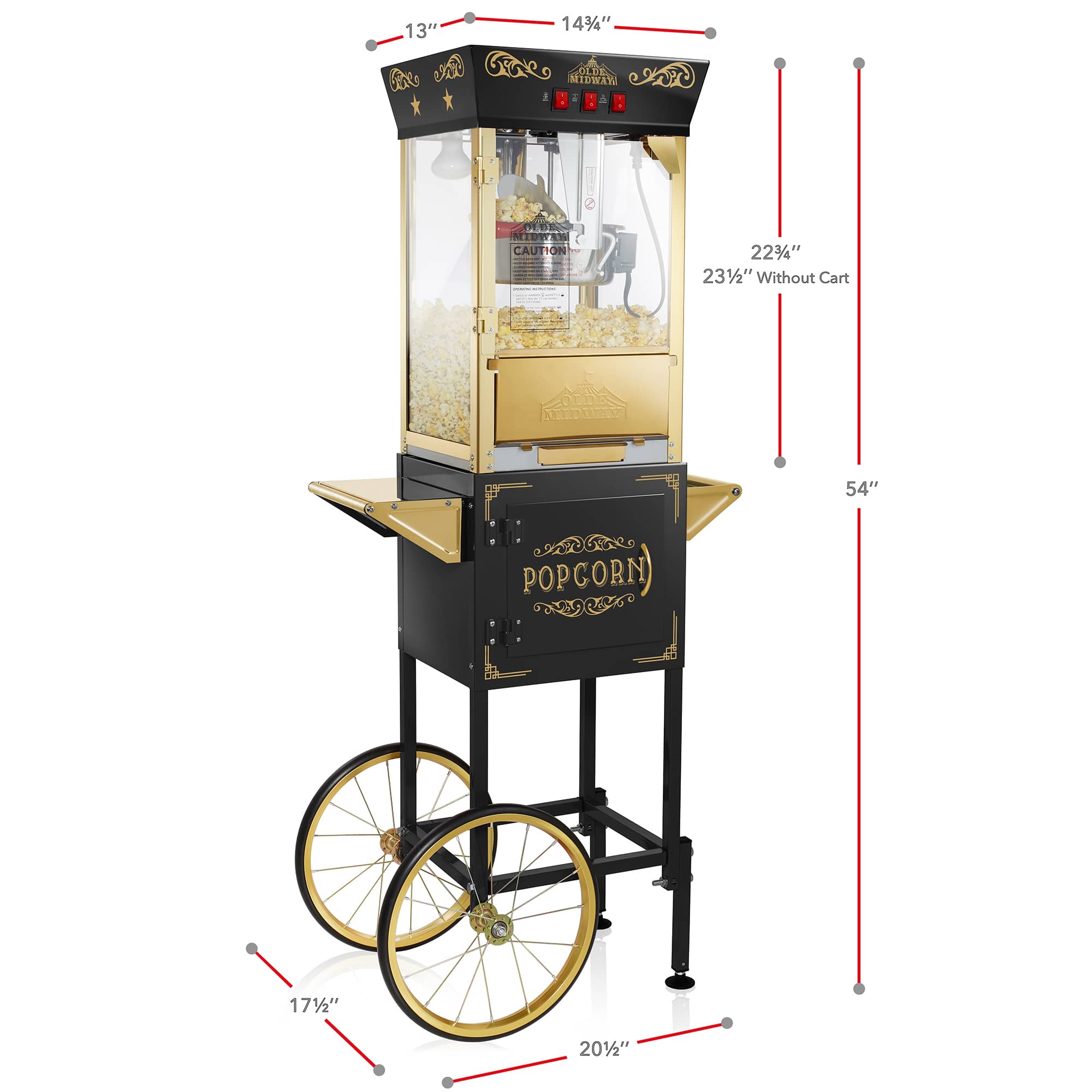 Olde Midway CON-POP-8945-BLK Popcorn-Makers - View #5