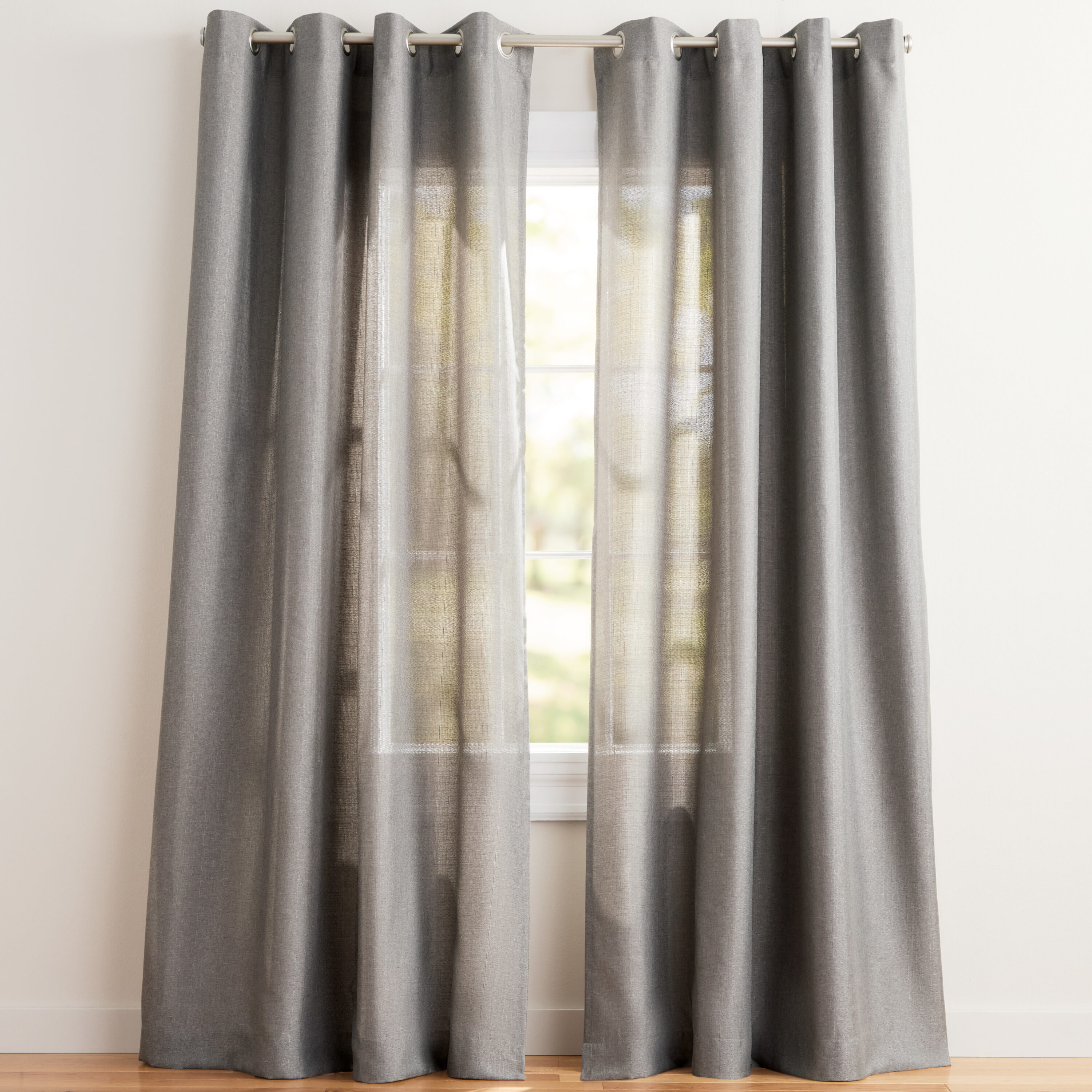 Exclusive Home EH8092-01 2-108G 108-in Black pearl Light filtering Grommet Curtain panel pair