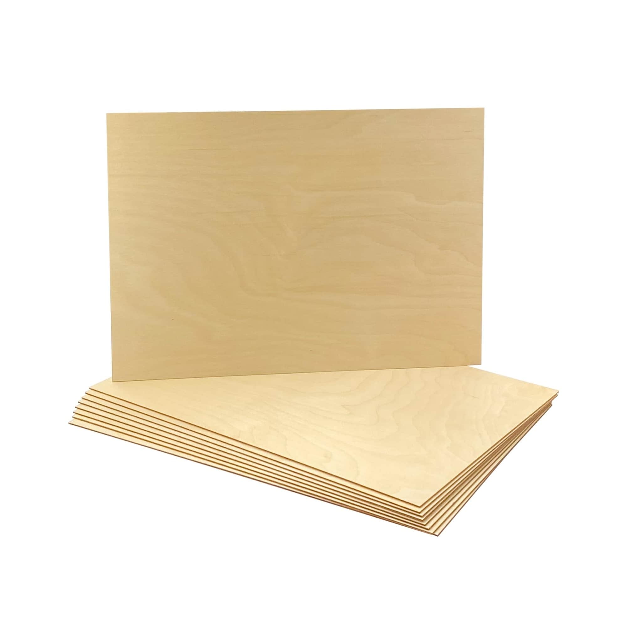 Etokfoks -  9 pcs Birch Plywood Sheets 12 x 17 x 0 06 in Natural Unfinished for Craft DIY Modelin...