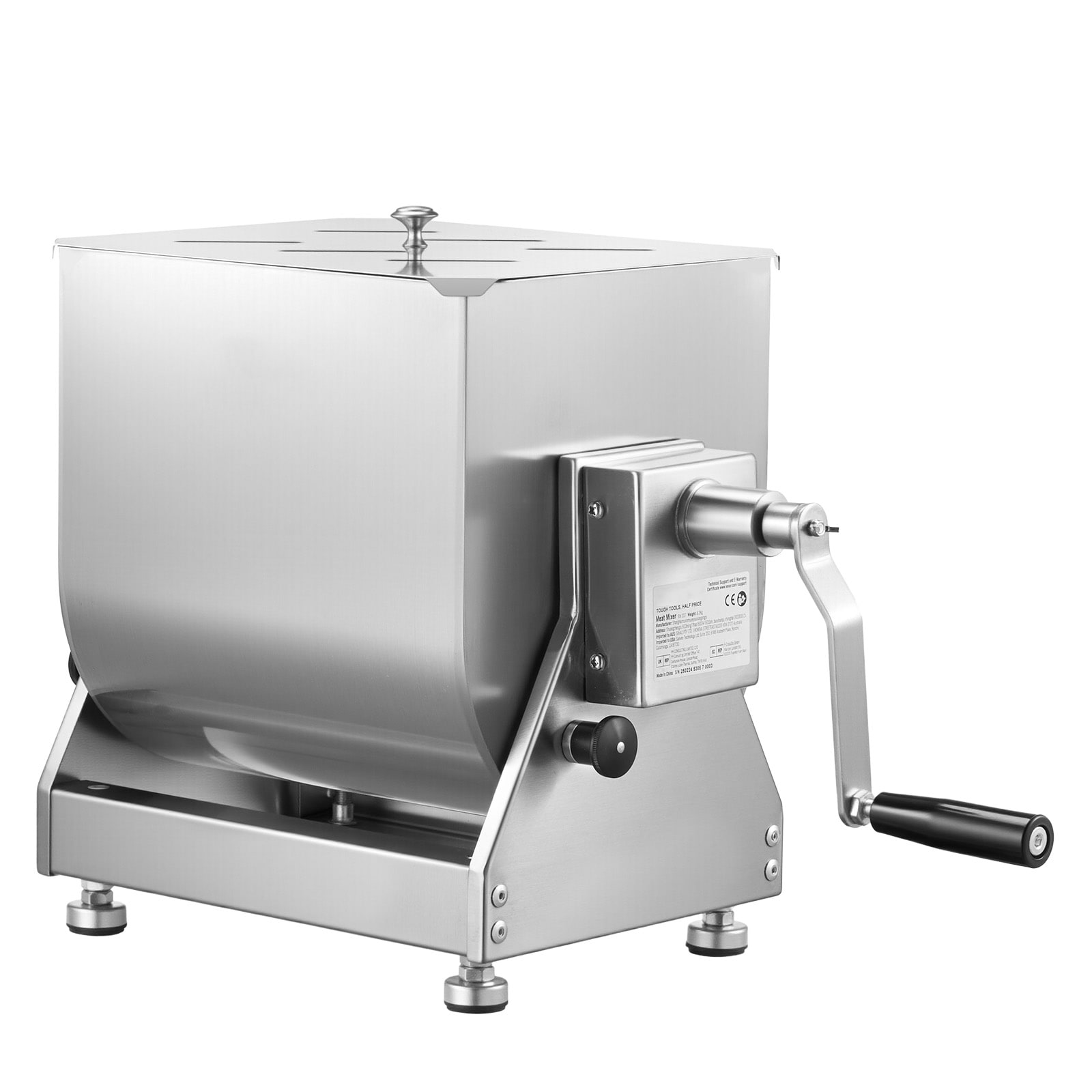 VEVOR SCSYRLJBJKQX06891V0 Manual Meat Mixer Commercial Medium Grind Stainless steel Manual Meat grinder