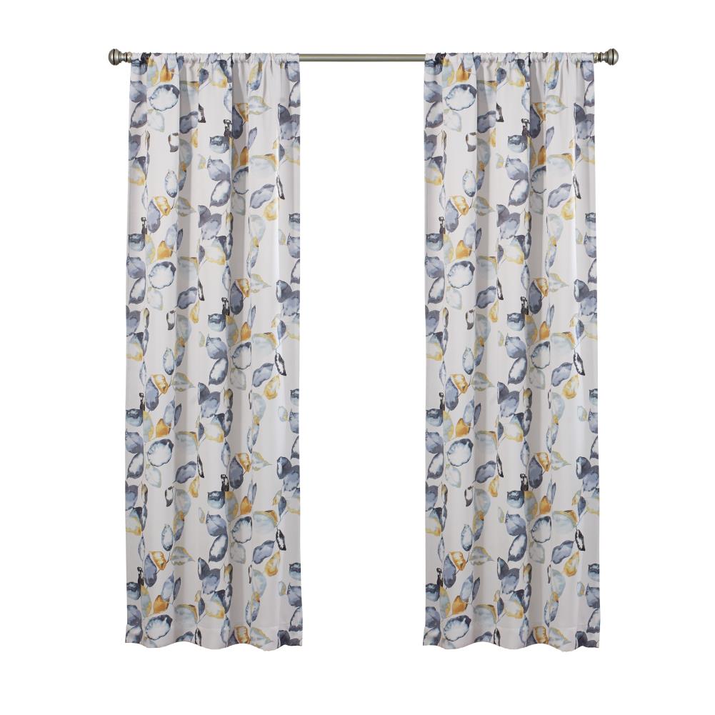 Eclipse 16002037095YEL 95-Inches Yellow Geometric Room darkening Rod pocket Single curtain panel