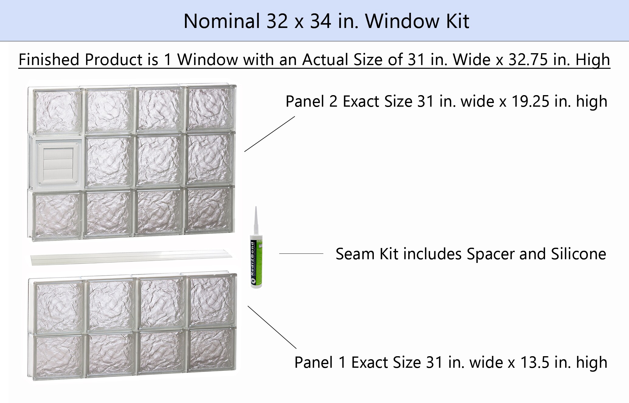 REDI2SET D3234IS Glass-Block-Windows - View #2