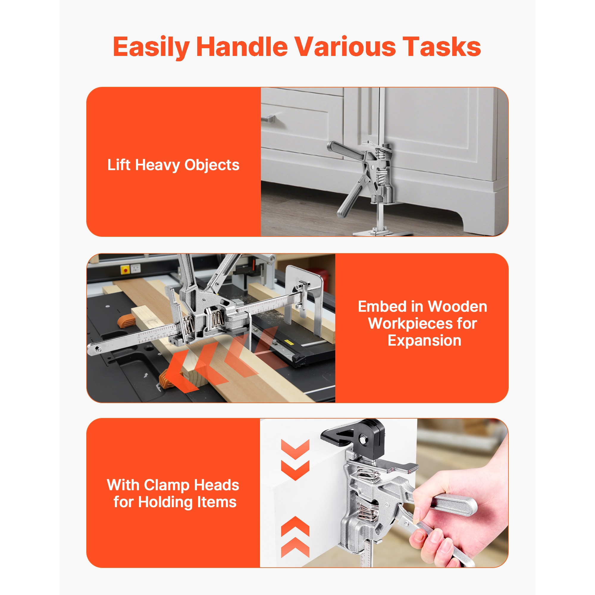 2 Pcs Labor Saving Arm Jack Furniture Jack Lifter Drywall