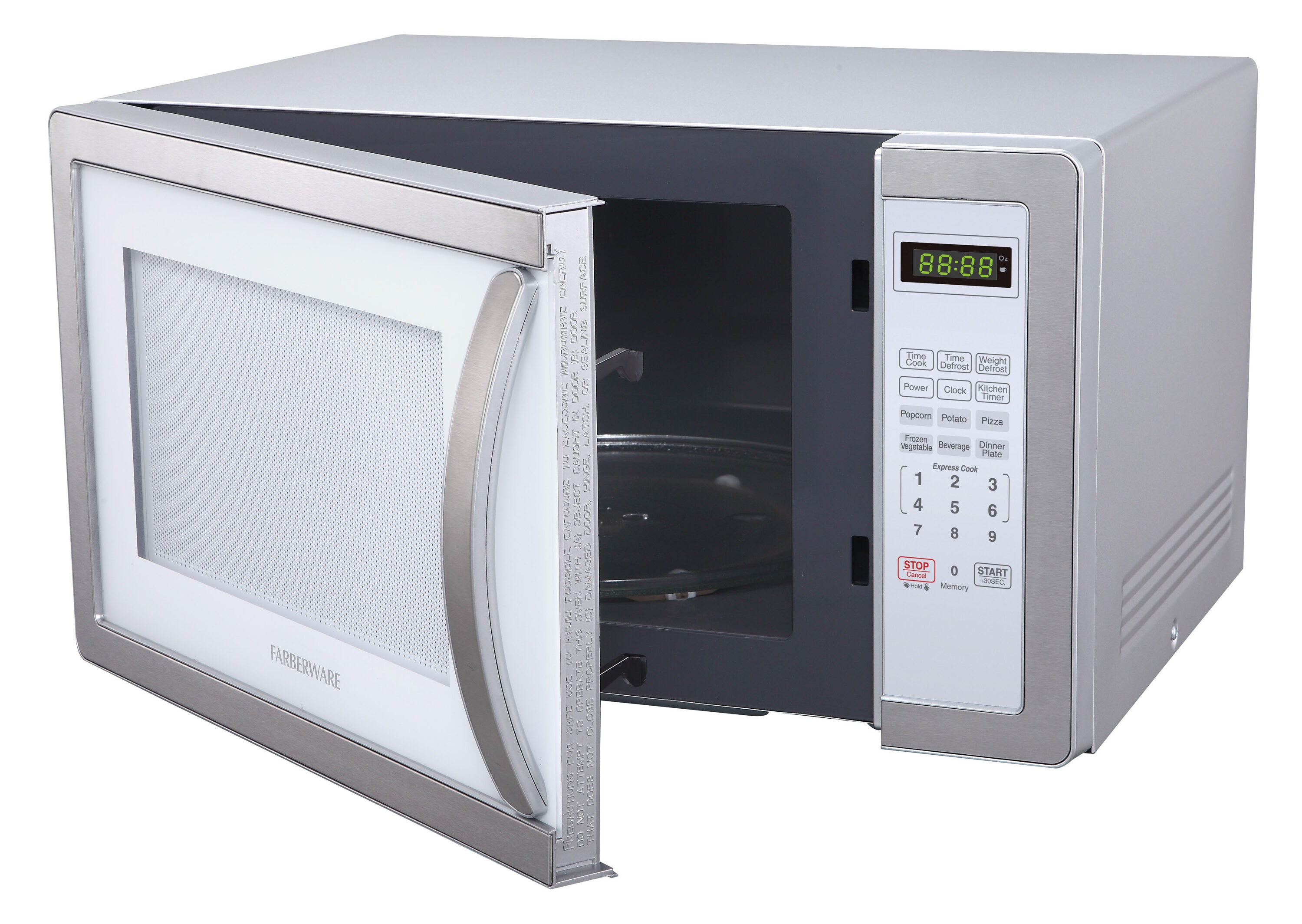 Farberware White & Platinum Classic 1000-Watt Microwave Oven 1.1 cu.ft.