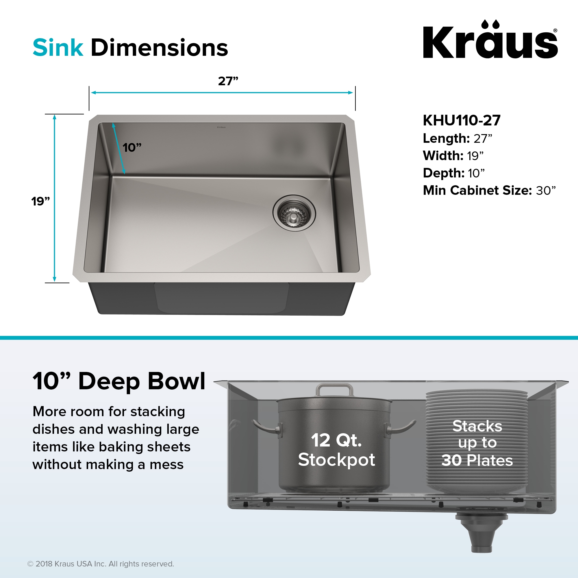 Kraus KHU110-27 Kitchen-Sinks - View #5