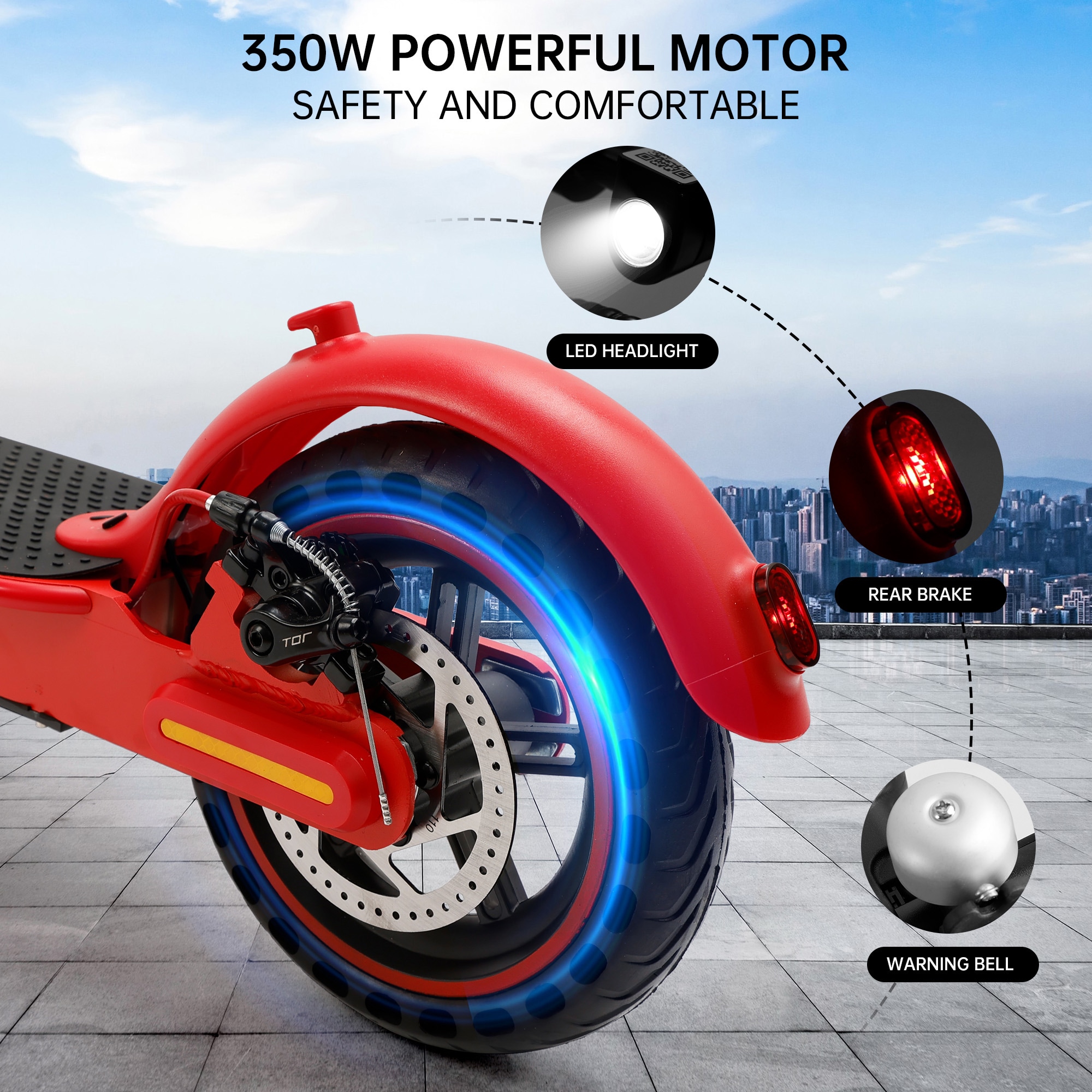 Topteng G056-001-RED scooters - View #6