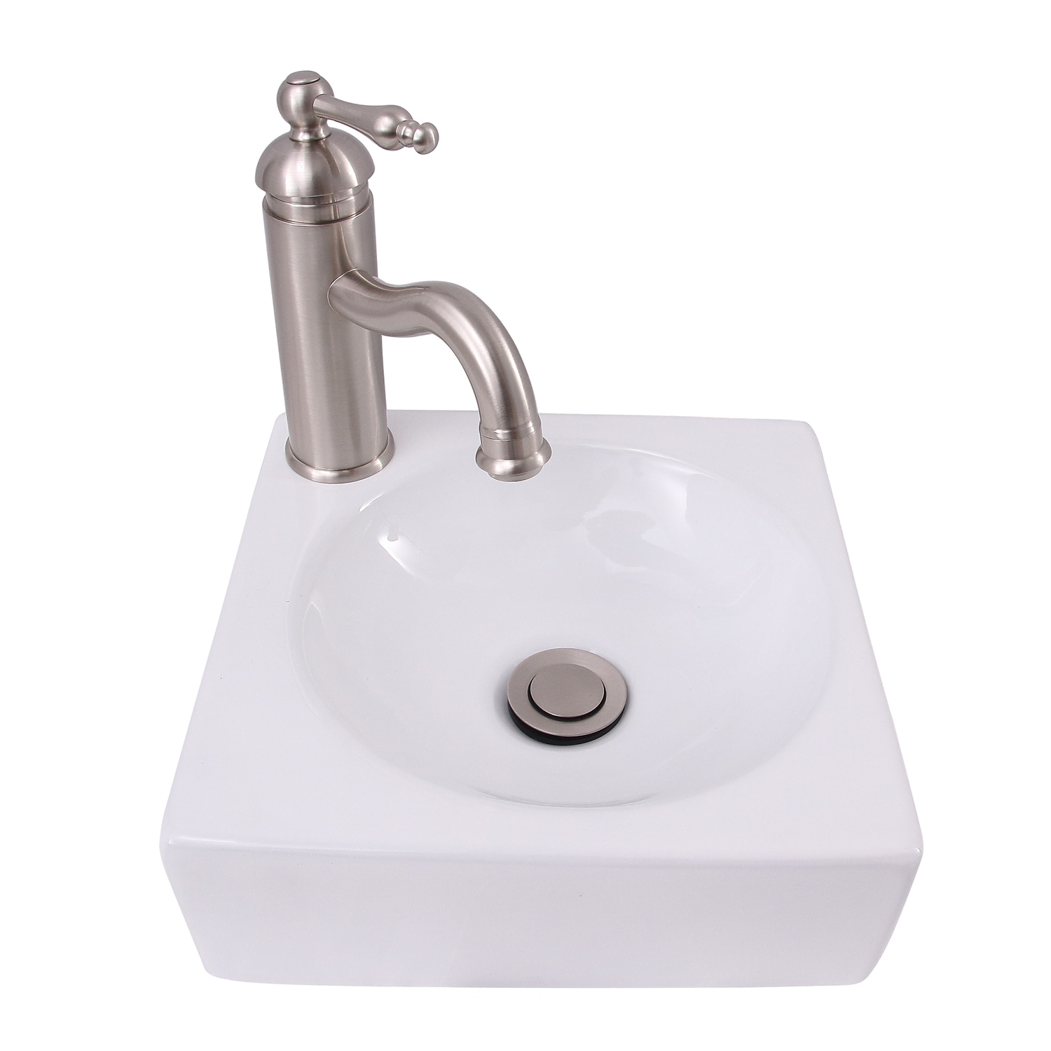 Barclay White Wall-mount Square Modern Bathroom Sink (11.12-in x 11.12-in)