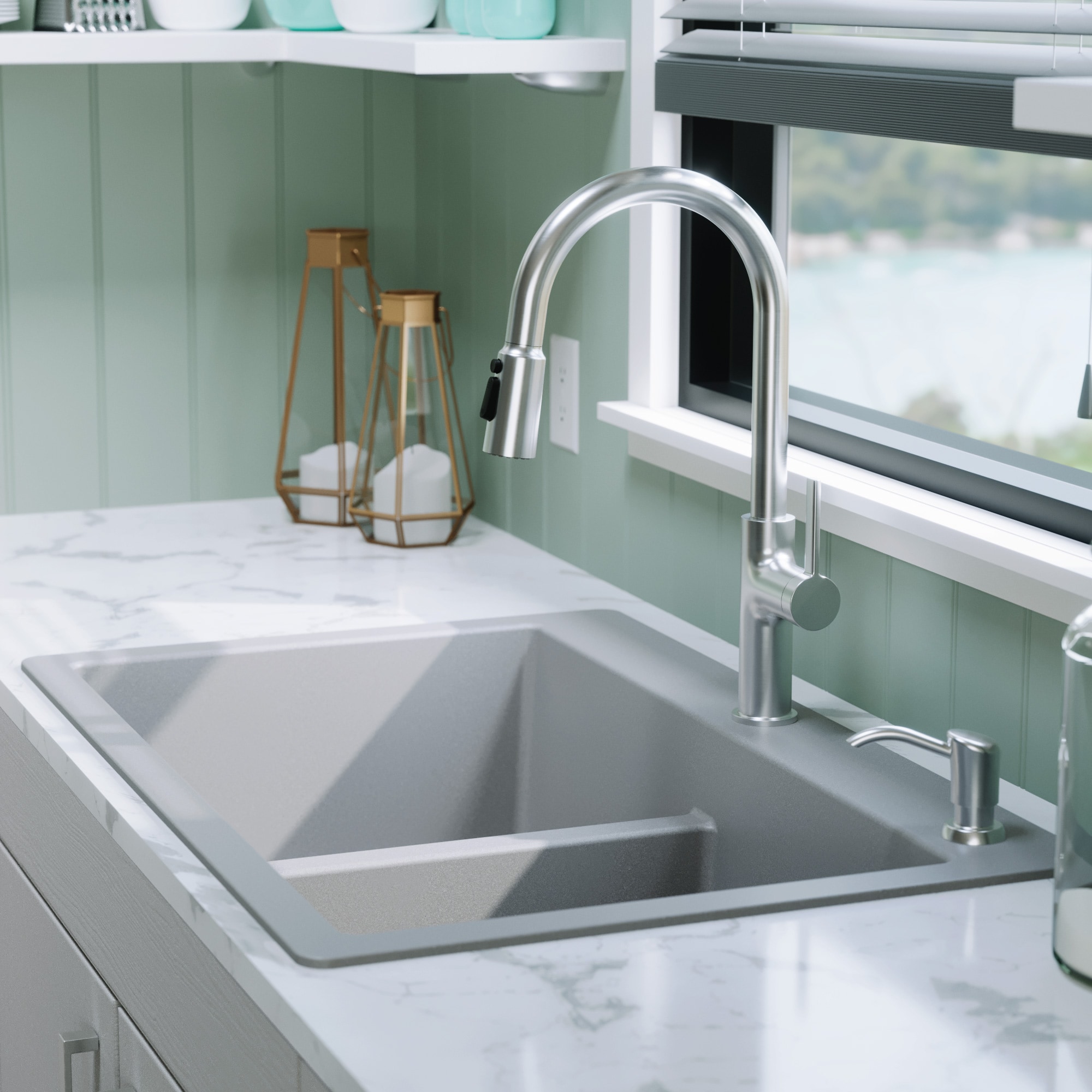 Karran QT-810-GR-PK1 Kitchen-Sinks - View #4