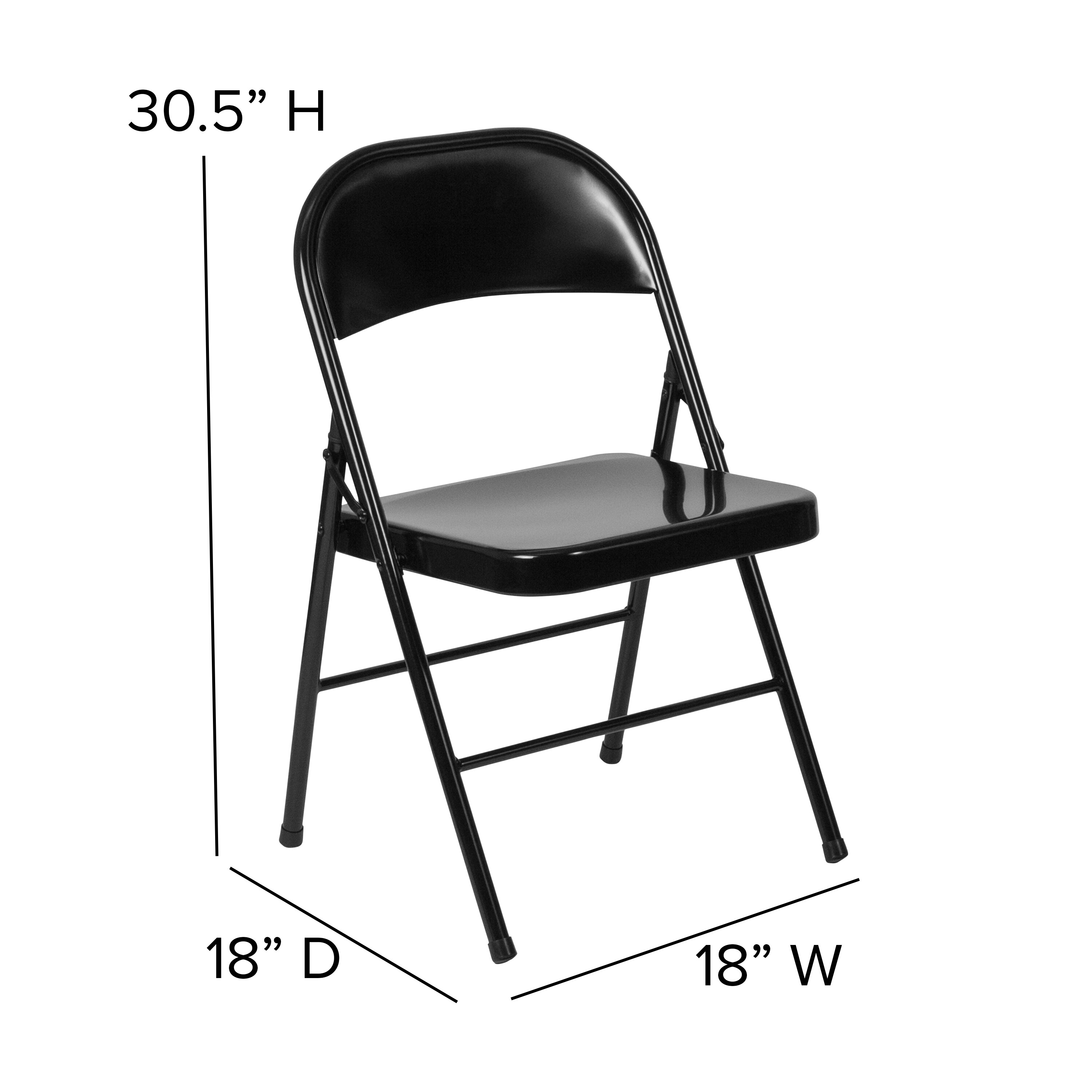 dark brown metal folding chairs