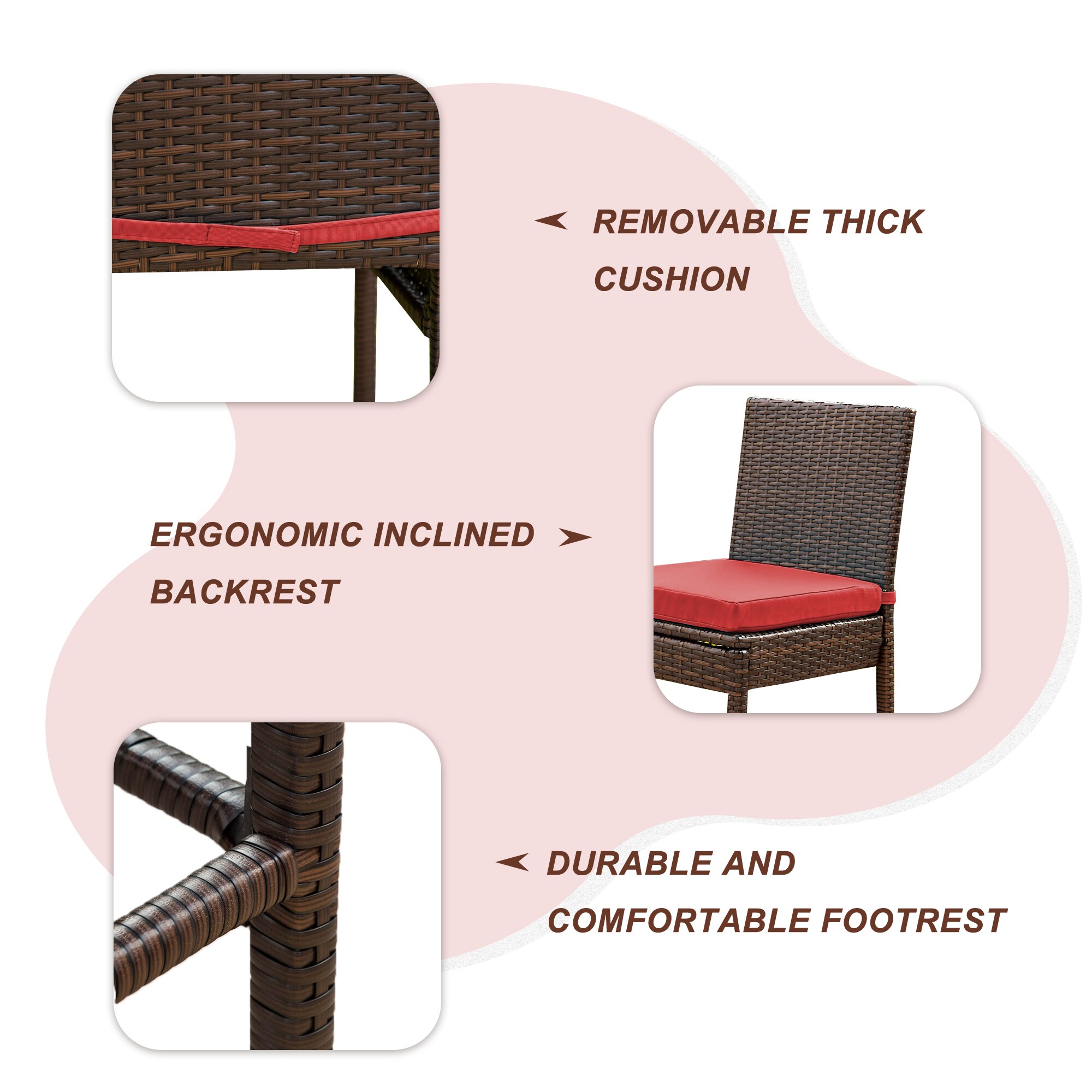 AURA OUTDOOR STOOL-RED Patio-Chairs - View #6