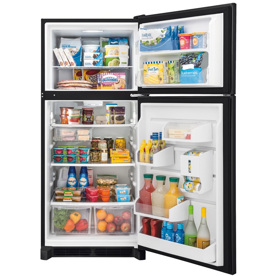 Frigidaire Gallery 20.4-cu ft Top-Freezer Refrigerator (Black) at Lowes.com