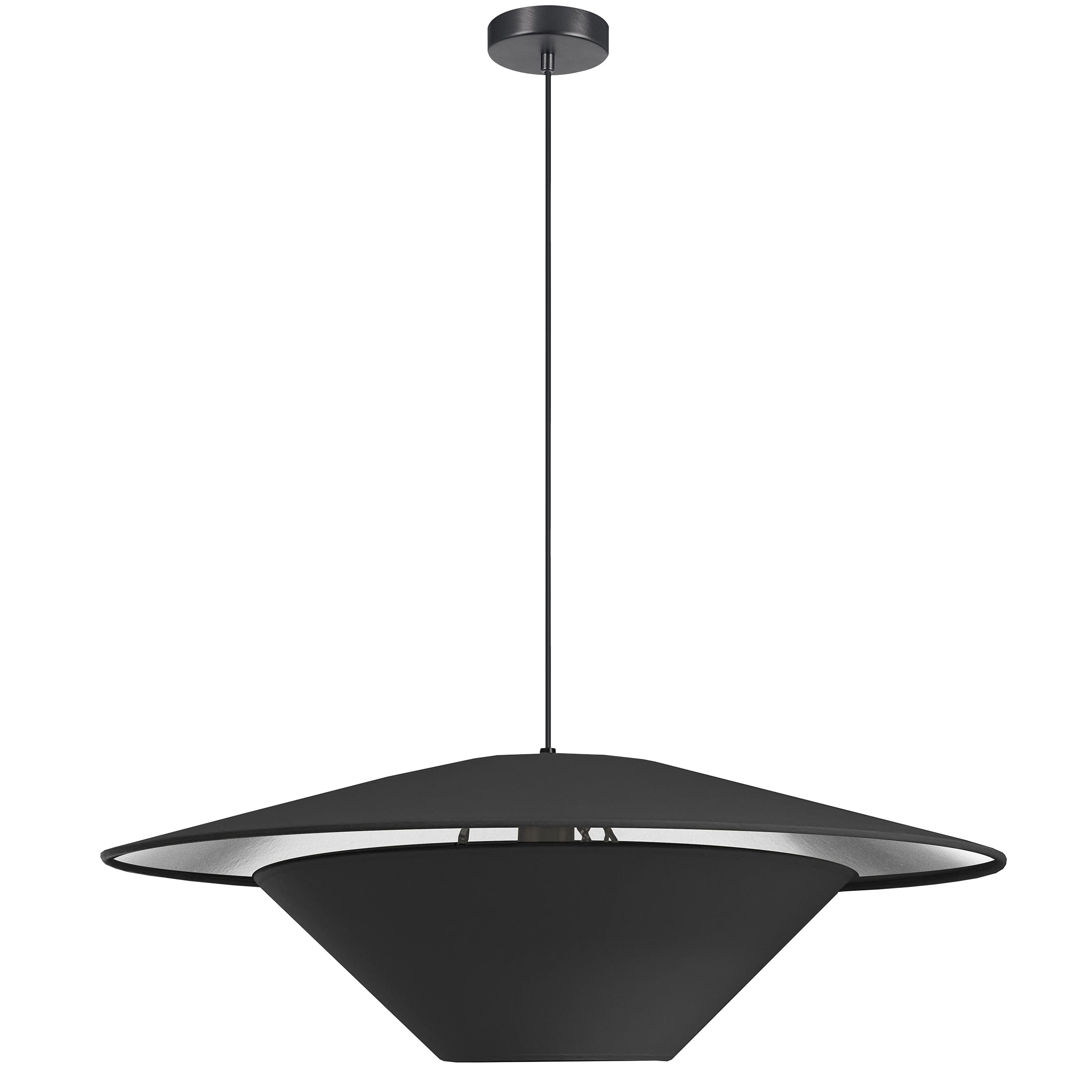 Dainolite PSO-241P-MB-697 Poseidon Black Modern/Contemporary Cone Hanging Pendant Light