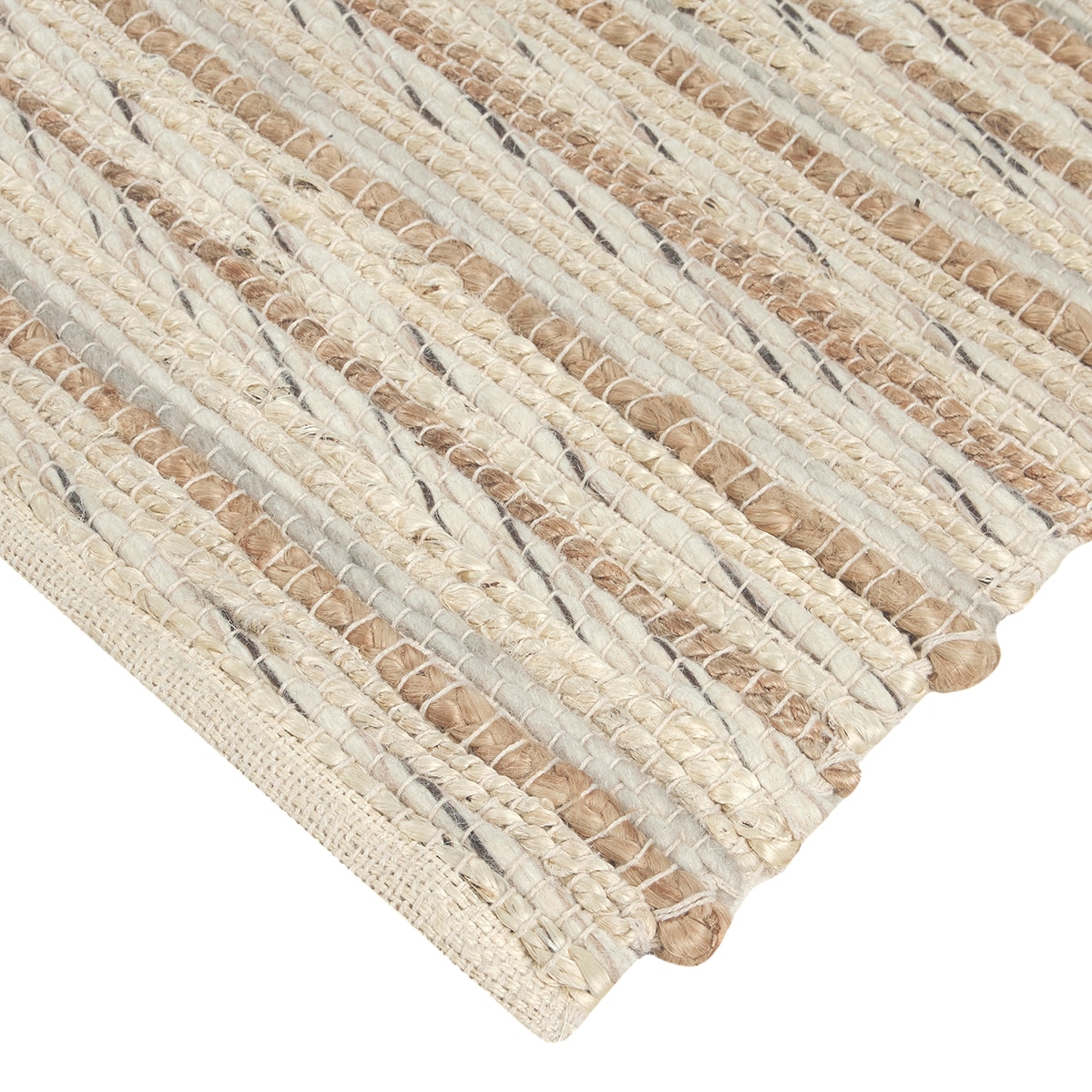 allen + roth Scatter Rugs 2 x 4 Jute Natural Indoor Stripe Area Rug in the  Rugs department at