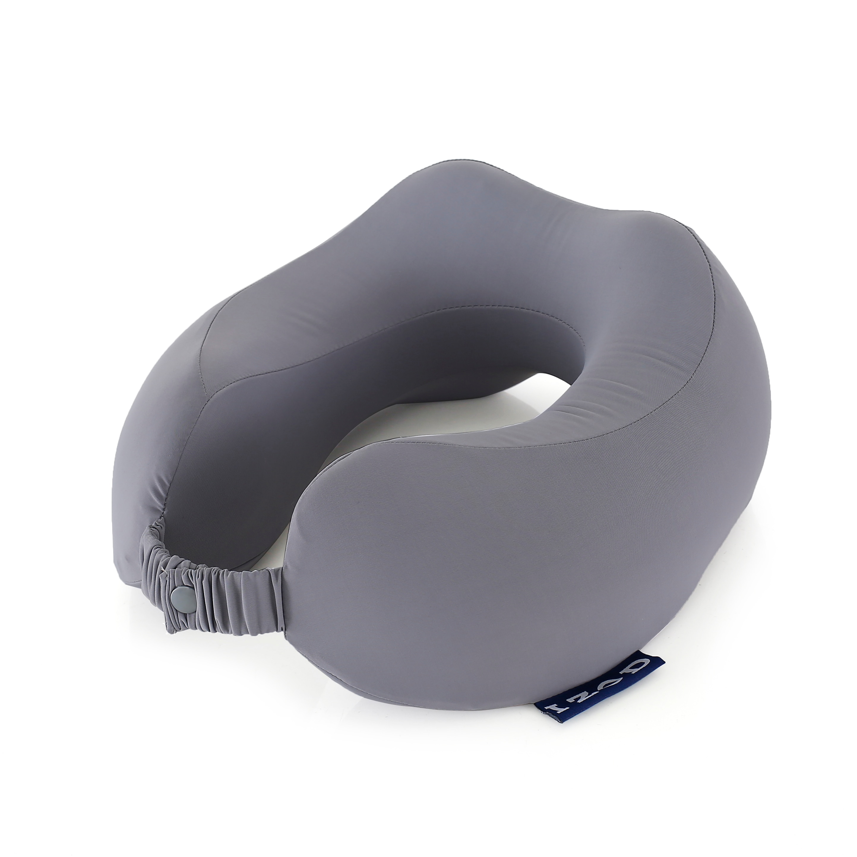 IZOD Cloud Curved Memory Foam 360-Degree Support Travel Neck Pillow - Grey