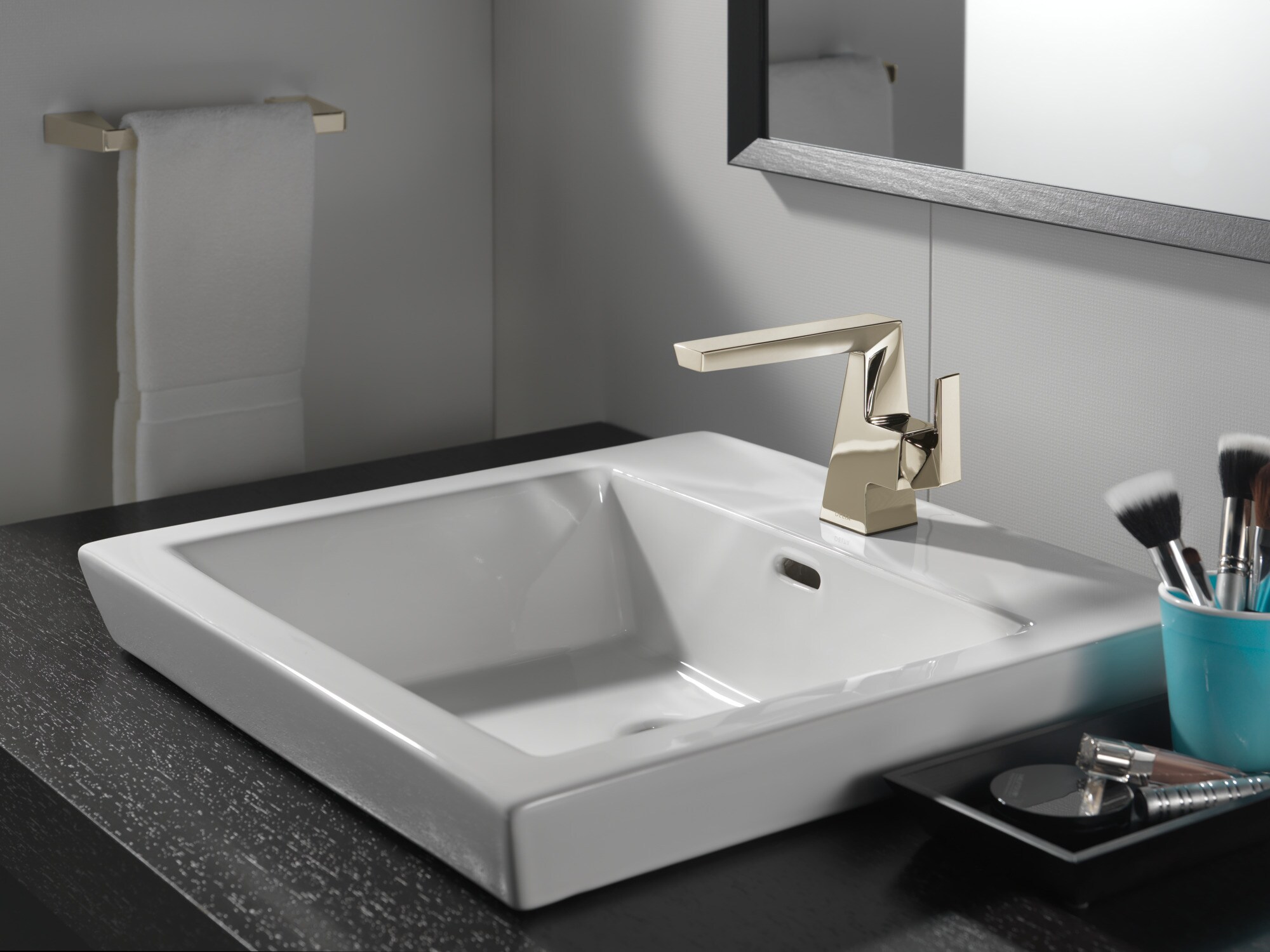 Modern Trillian Single Handle 6" Polished Nickel Bathroom Faucet