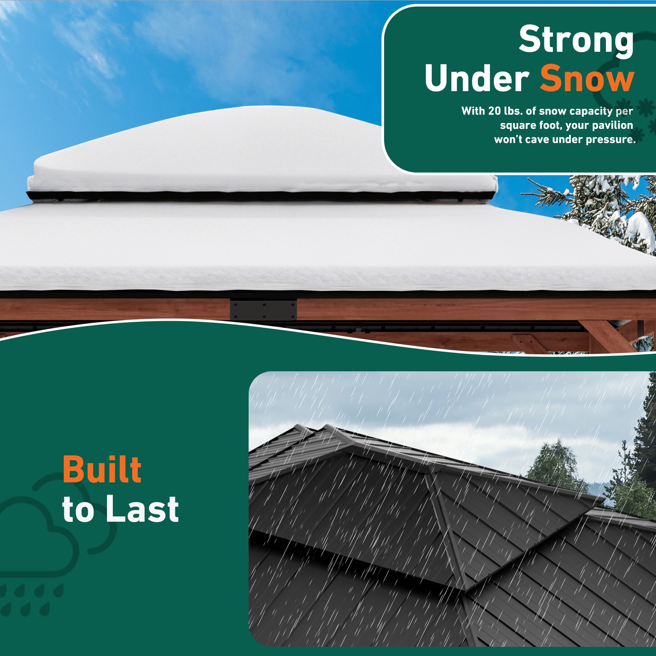 ELEVATE OUTDOORS IG10600013-1216MP Wood-Resin-Gazebos - View #4