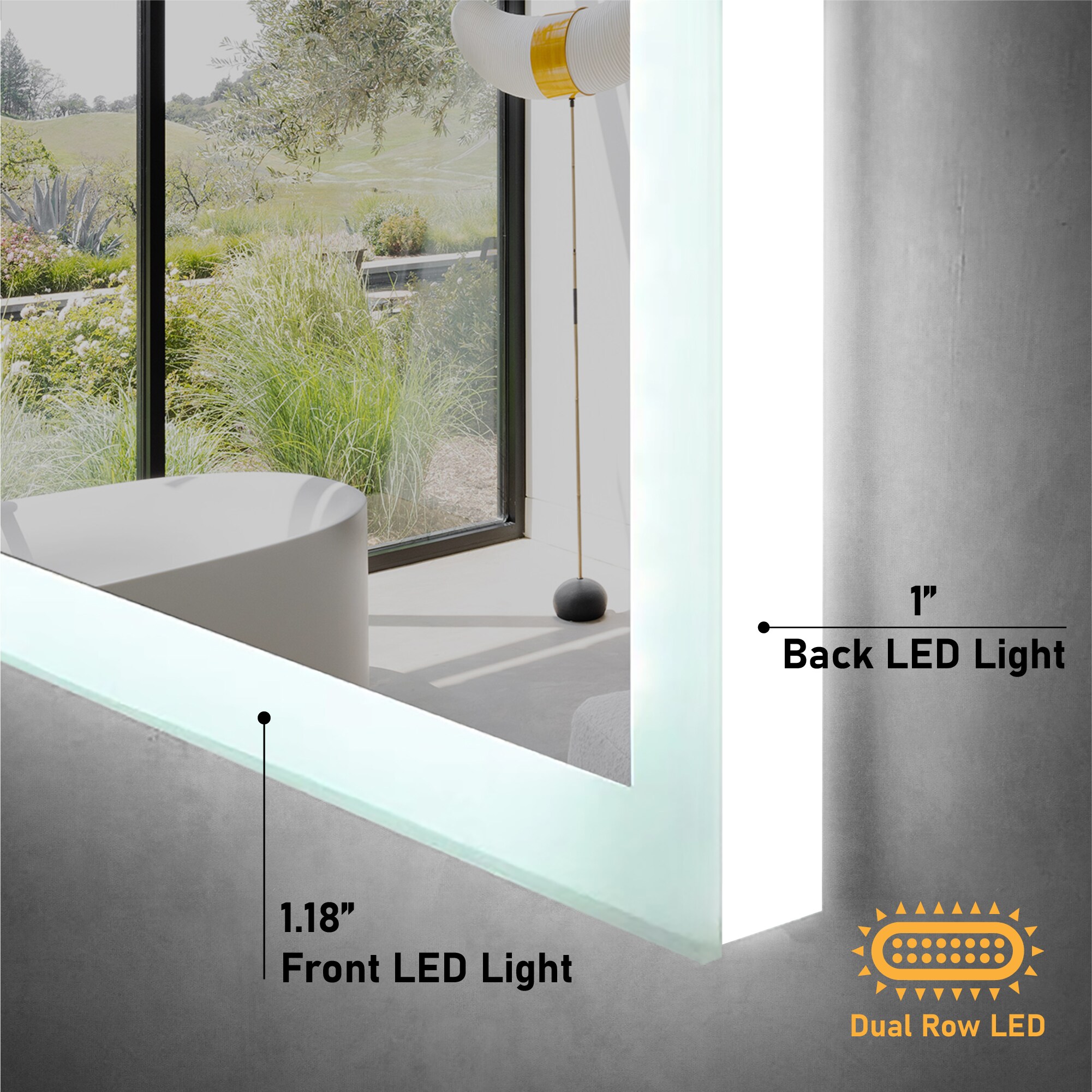 WELLFOR W7MRL6028 Framed-Bath-Mirrors - View #9