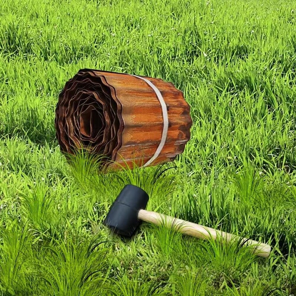 Justincity Corrugated Metal Landscape Edging 6 Inch by 20 Foot Sturdy ...