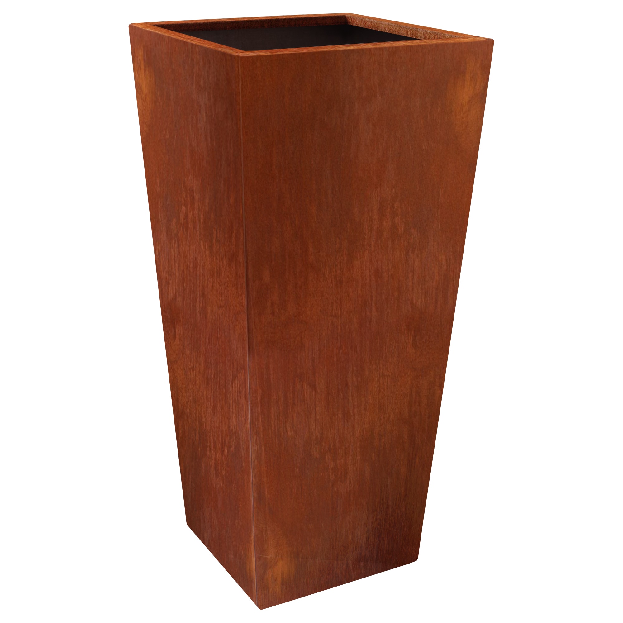 Arcadia Garden Products CT06 Round 13.0-in W x 29-in H x 13-in D Brown Metal Outdoor Planter