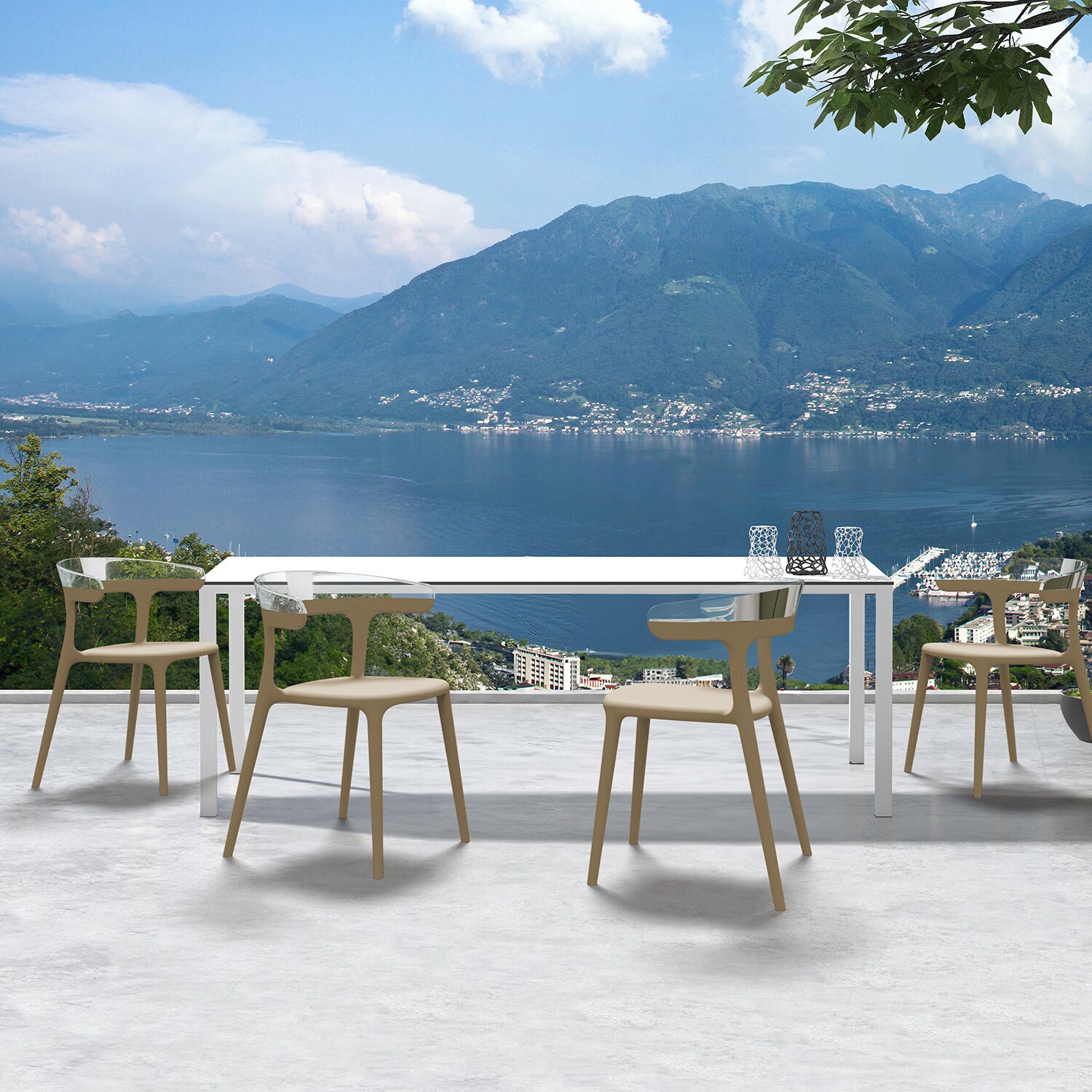 World Rug Gallery LU8056TAUPE2 Patio-Chairs - View #5