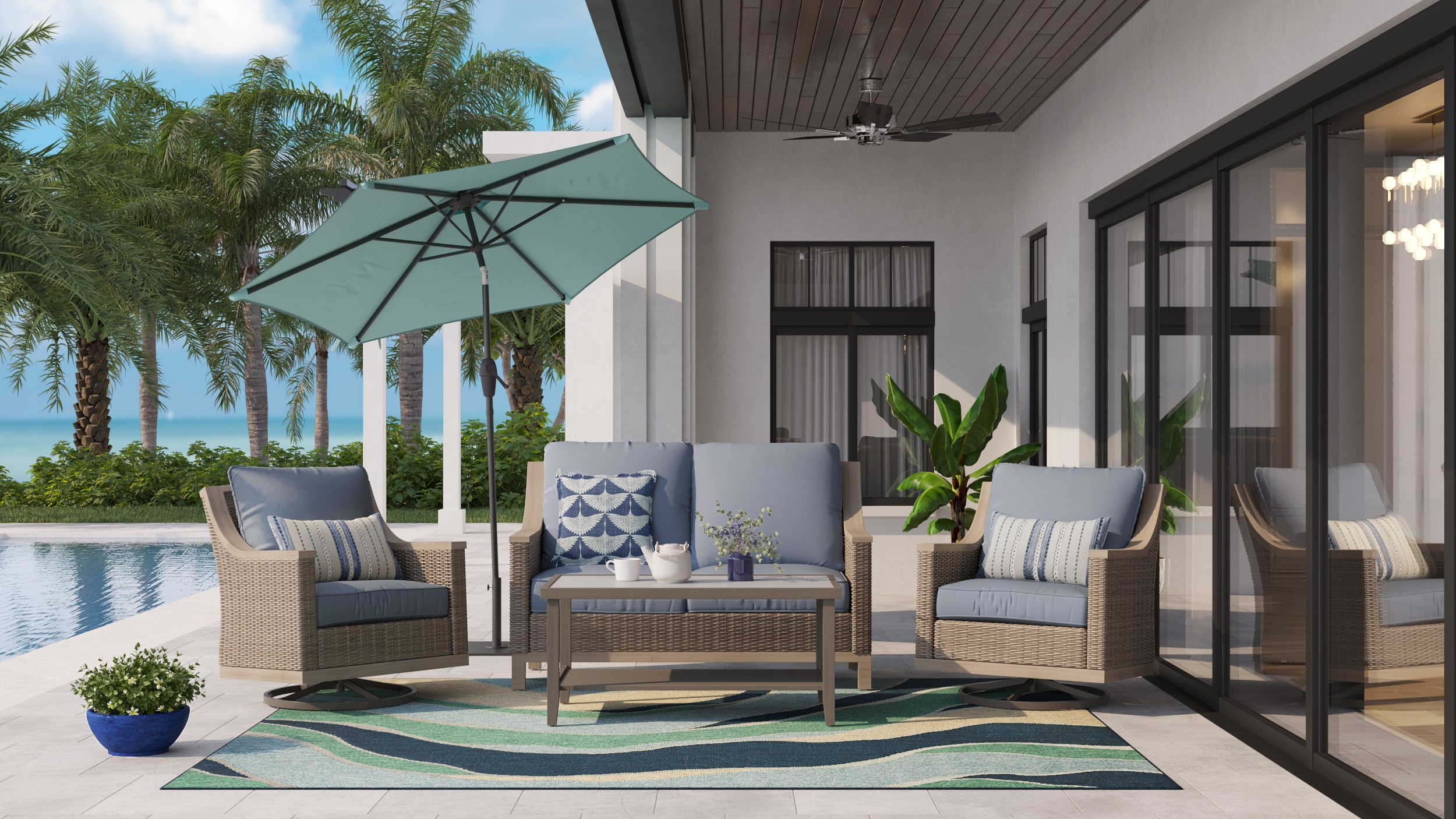 allen + roth FRS81528CL-B Patio-Conversation-Sets - View #3