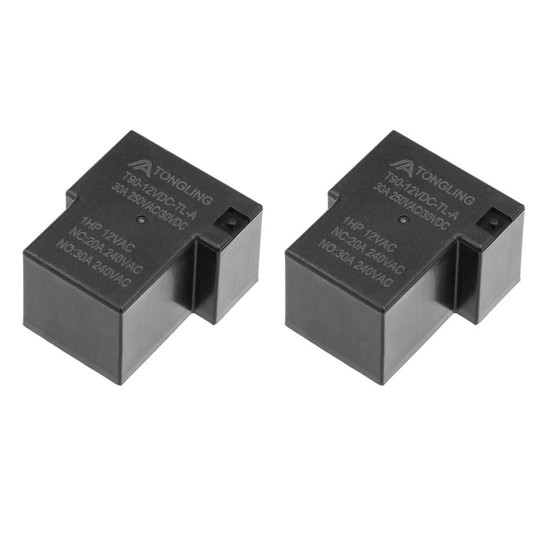 Unique Bargains - 2Pcs T90-12VDC-TL-A DC 12V Coil SPST 4 Pin PCB Electromagnetic Power Relay