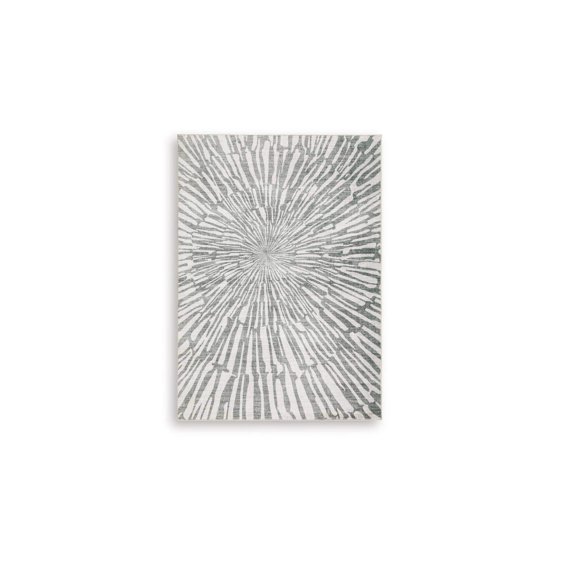 Signature Design by Ashley - Verland Washable Area Rug 5 x 7 Rectangular Faux Fur Sunburst Patter...
