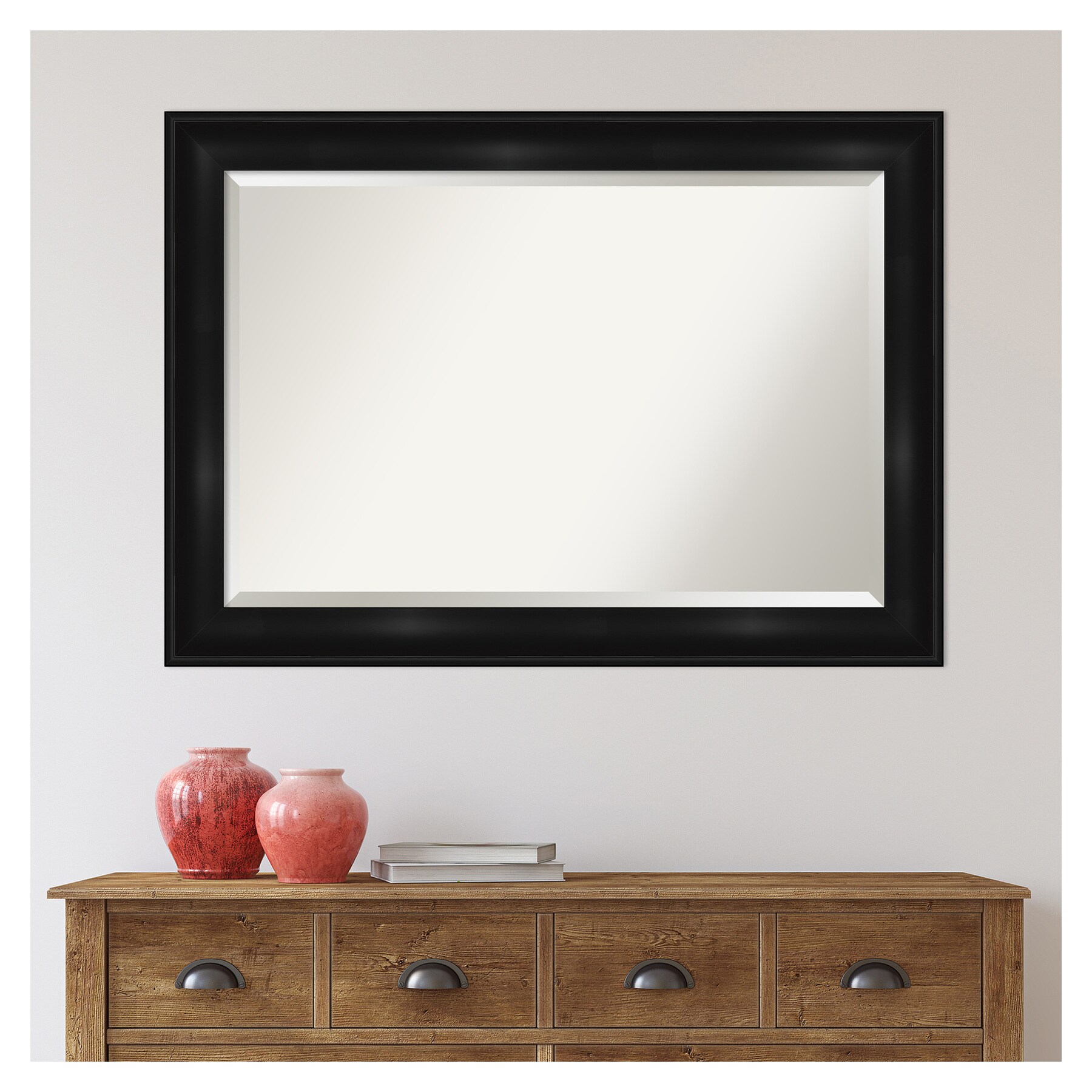 Amanti Art Grand Black 41.75-in W X 29.75-in H Distressed Black Framed ...