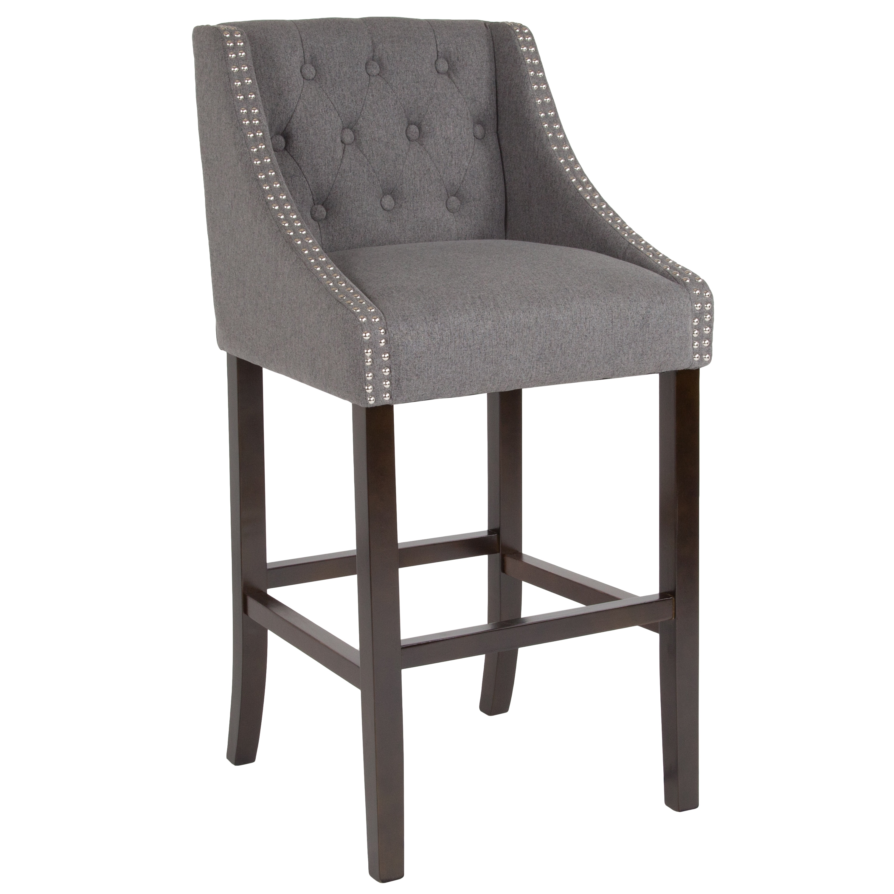 Upholstered Bar Stool In The Stools, Tufted Fabric Bar Stools