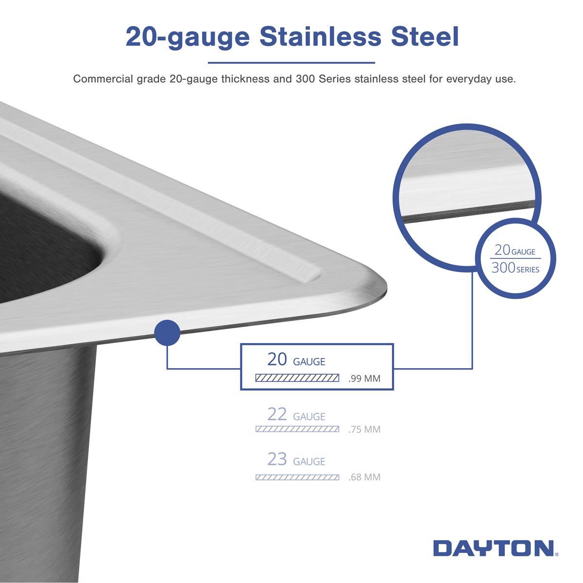 Elkay Dayton Stainless Steel Single Bowl Drop-In Laundry Sink