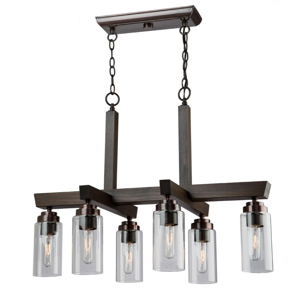 ARTCRAFT AC10866BU Home Glow 6-Light Oil-Rubbed Brown Transitional Dry rated Chandelier