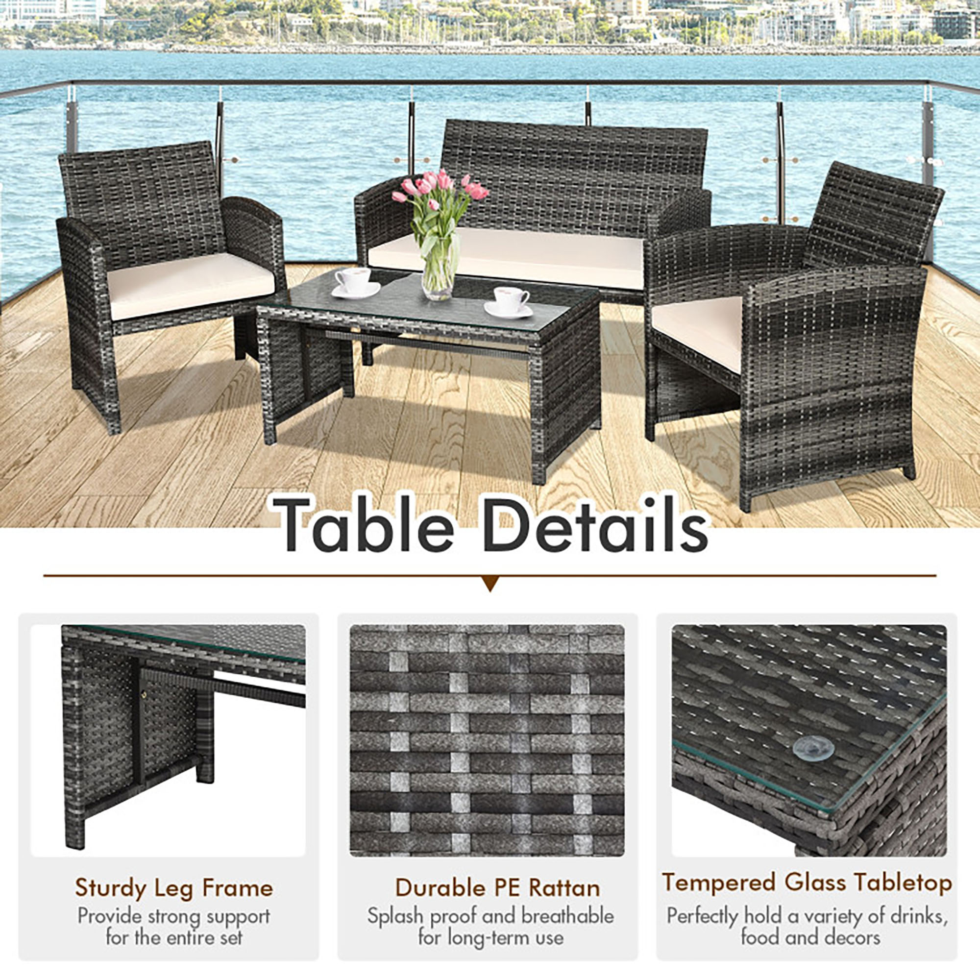 CASAINC CN-RS4002GY Patio-Conversation-Sets - View #5