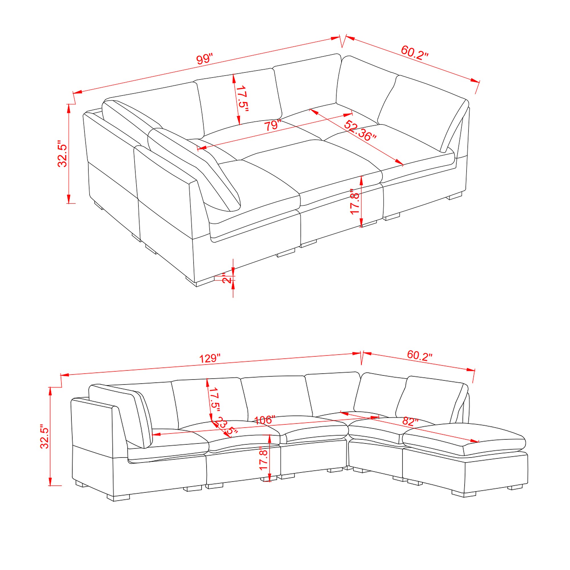 SINOFURN SYA020327GY Sofas-Loveseats - View #10