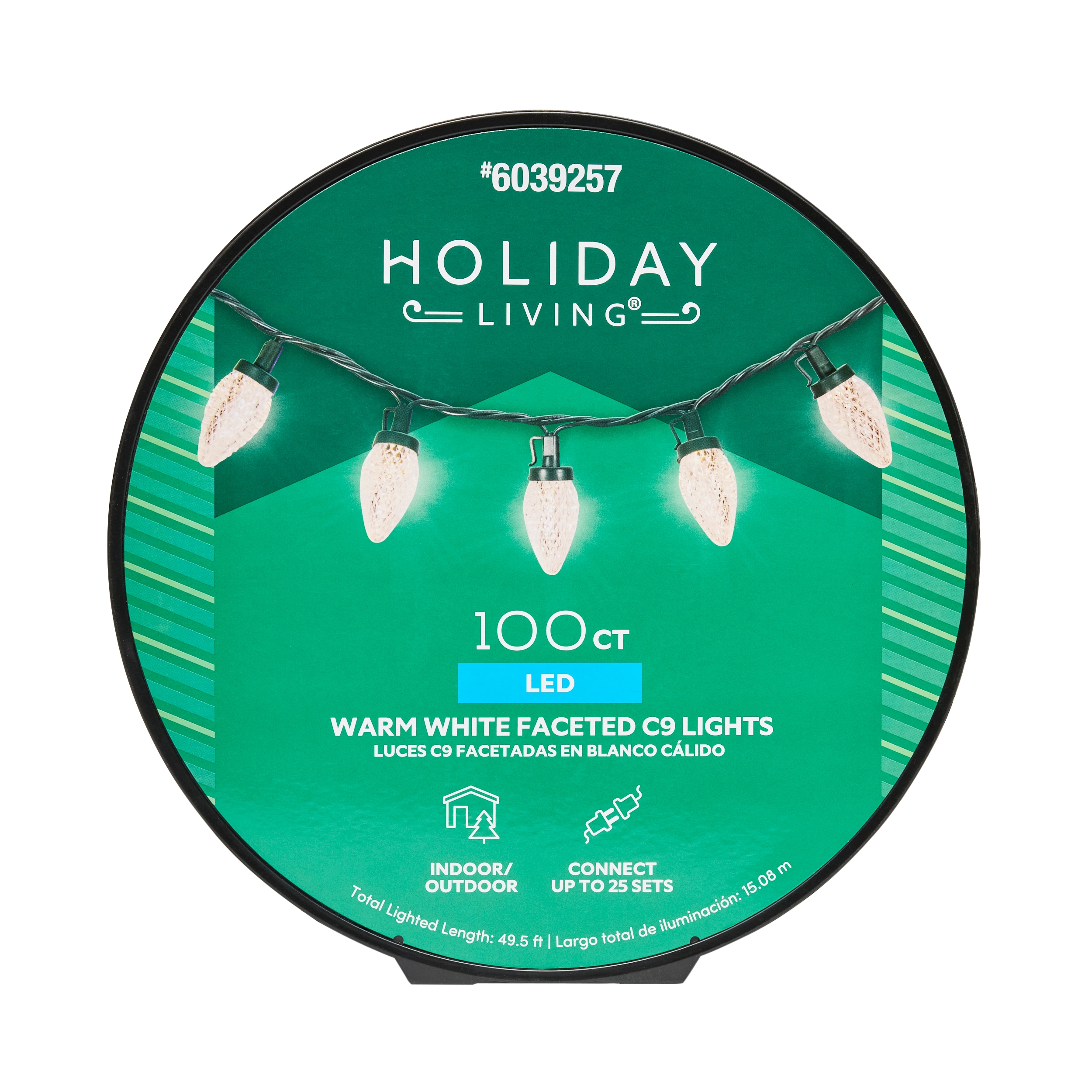 Holiday Living 100-ct 50-ft Warm White C9 Christmas String Lights
