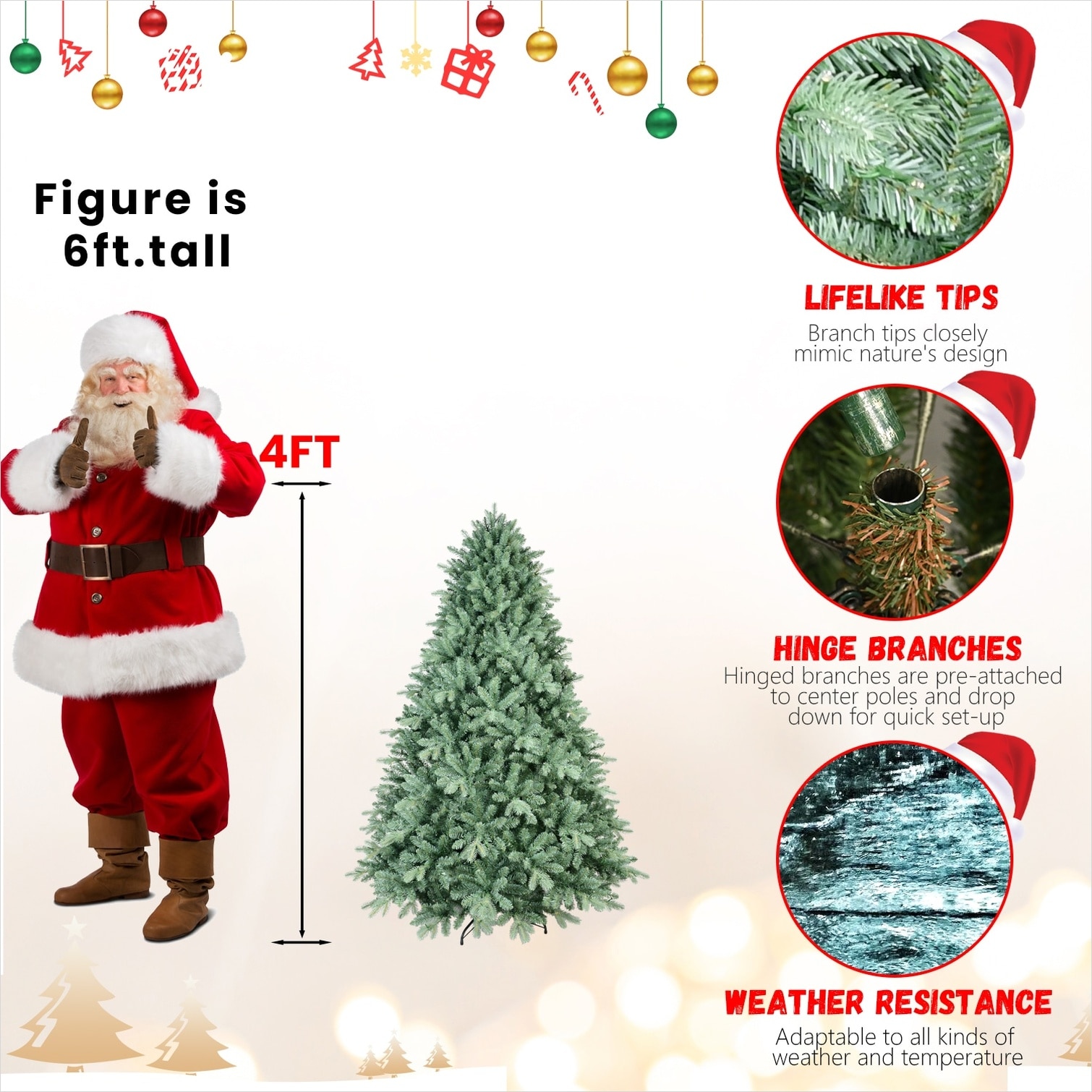 FlowLuxe W90FE845D5NG Artificial-Christmas-Trees - View #2