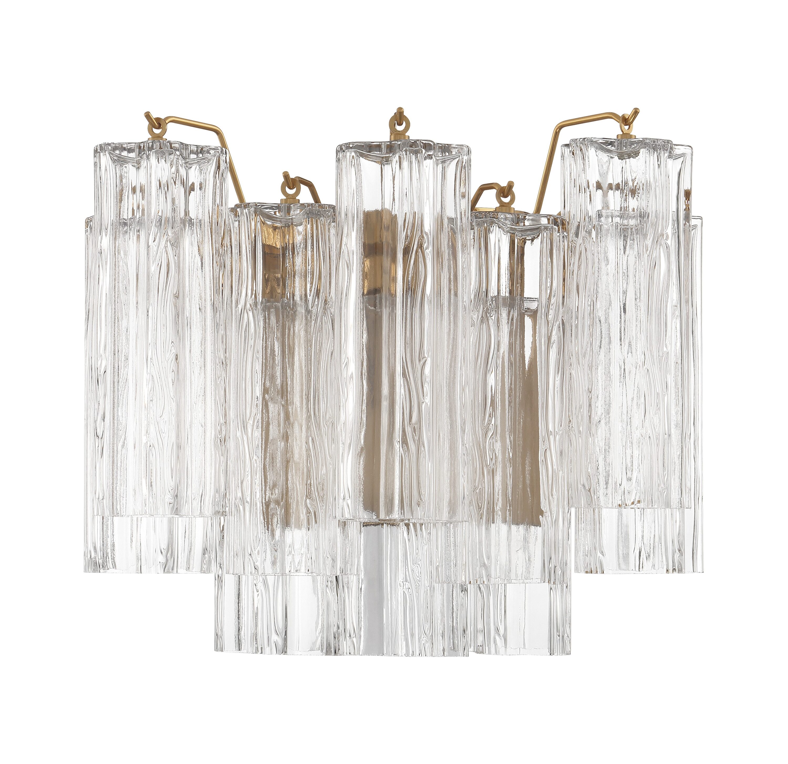 Crystorama ADD-302-AG-CL Addis 14.5-in 2 -Light Antique Brass Modern/contemporary Vanity light