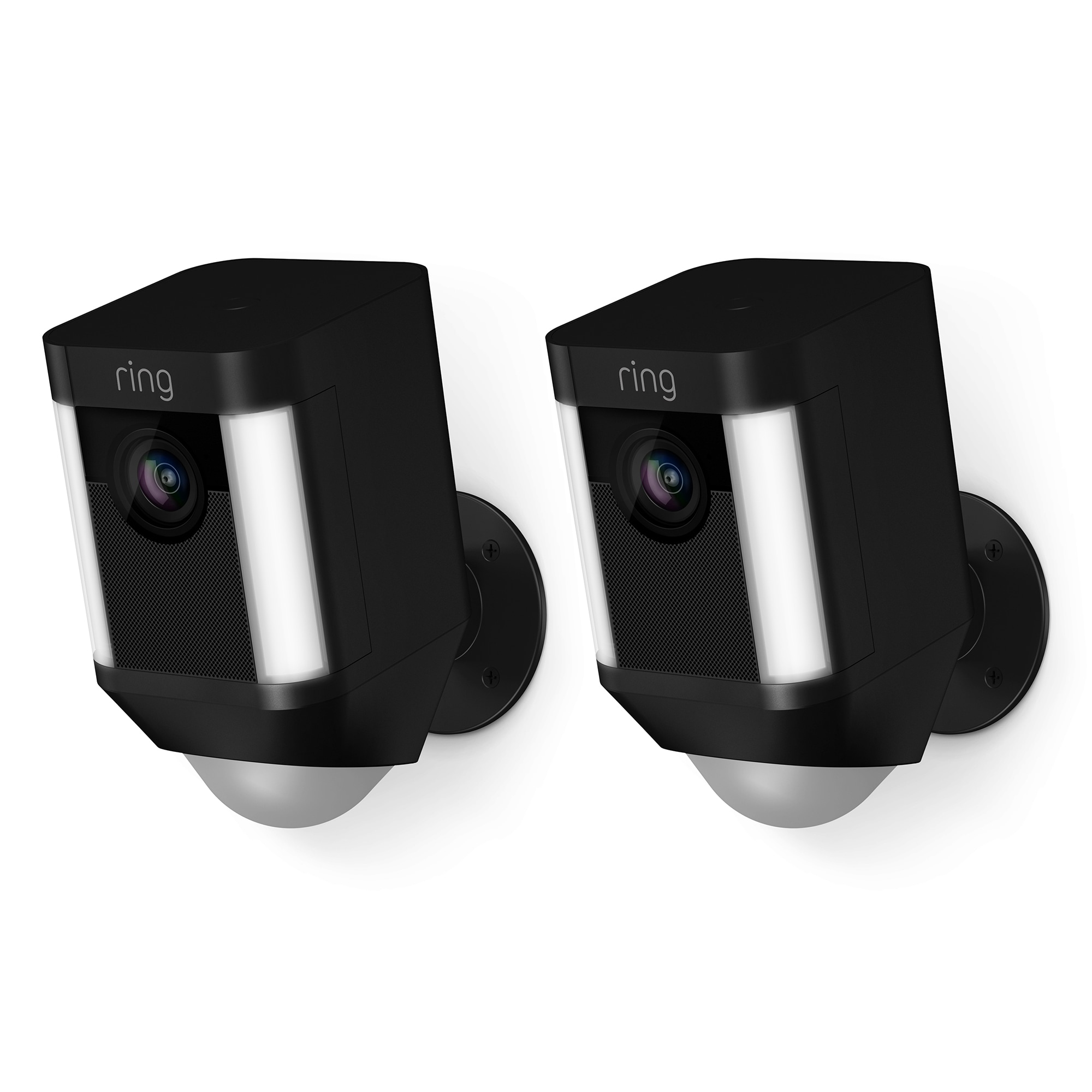 Spotlight Cam Battery - Smart Security Video Camera with 2 Motion-Activated LED Spotlights, 2-Way Talk, Night Vision, 2-Pack, Black | - Ring 8X81X7-BEN0
