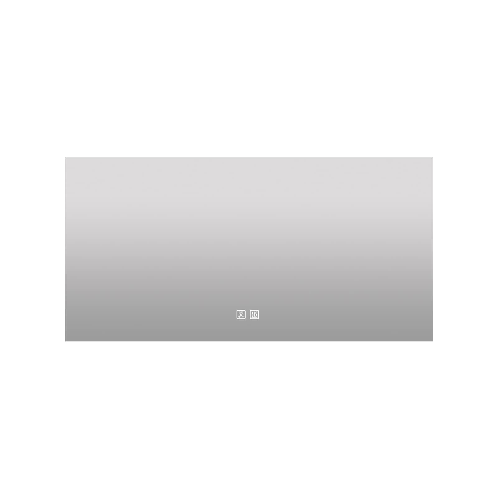 FurniFusion MA044824TD-OL 48-in x 24-in Polished Frameless Rectangle Dimmable LED Lighted Fog Free Bathroom Vanity Mirror ( Silver )