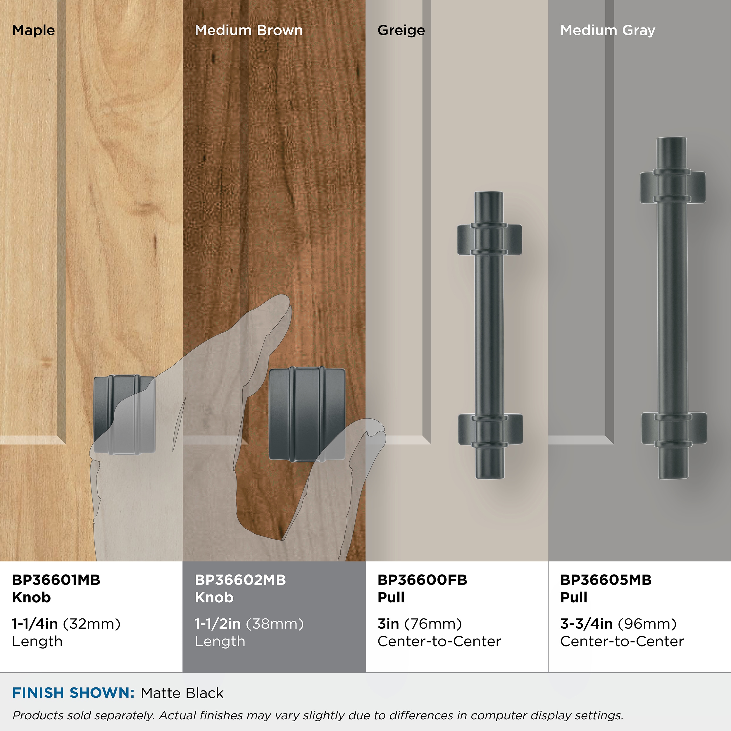 Amerock BP36602MB Cabinet-Knobs - View #6