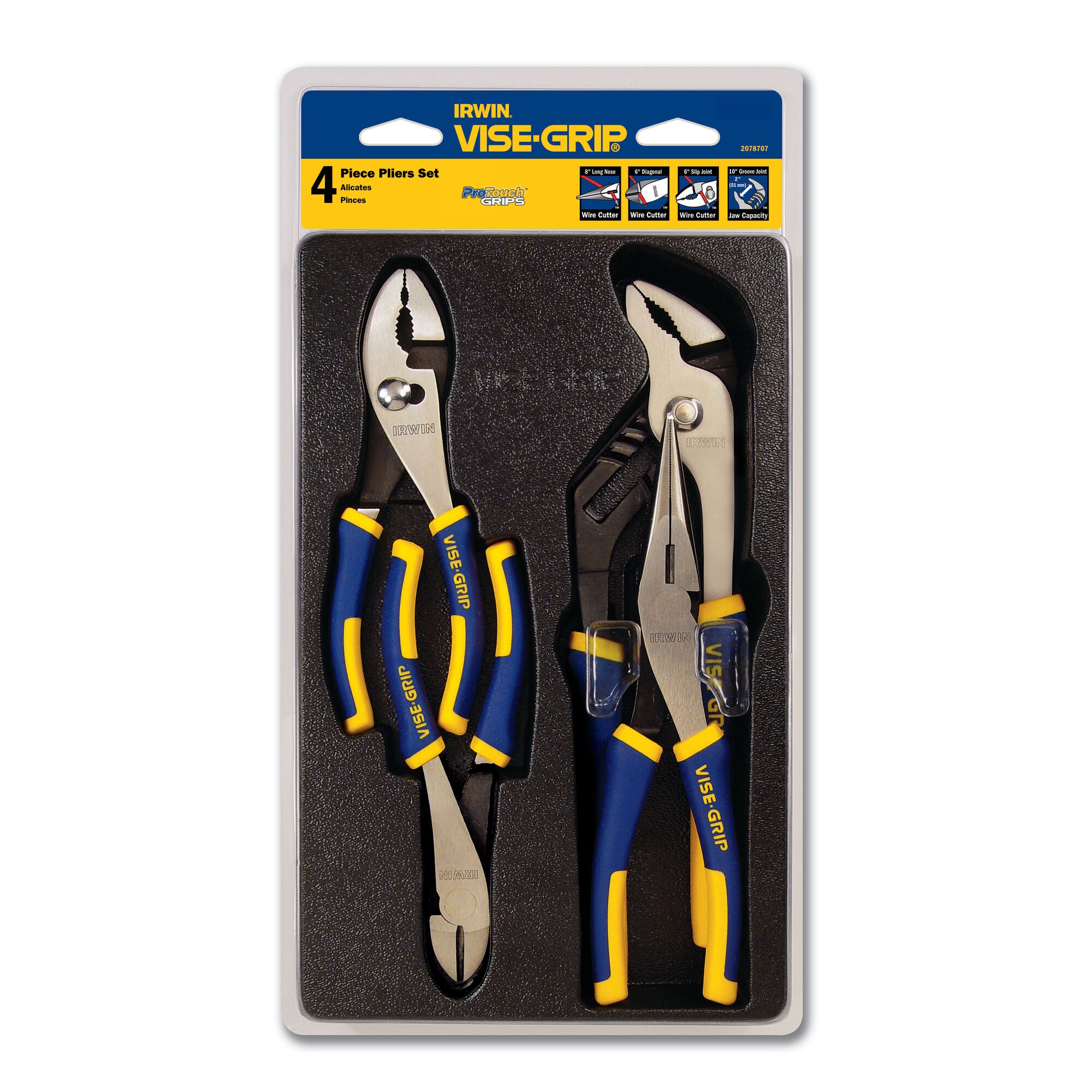 IRWIN VISE-GRIP ProPliers 4-Pack Assorted Pliers with Hard Case