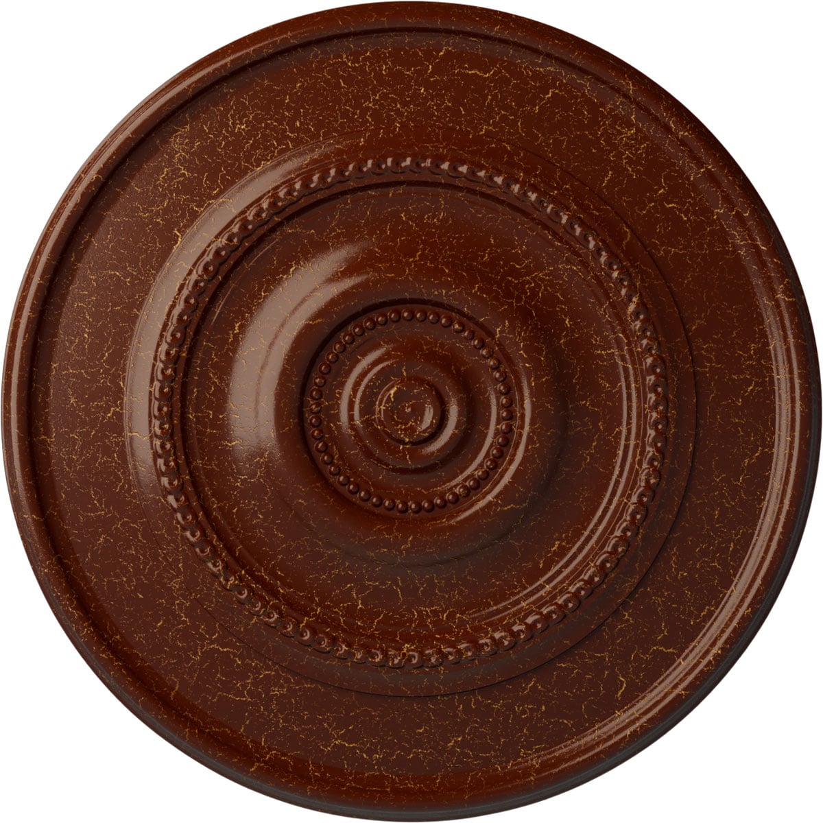 Ekena Millwork CM30DYBMC Dylar 30-in W x 30-in L Painted Burnished Mahogany Crackle Polyurethane Whole Ceiling Medallion