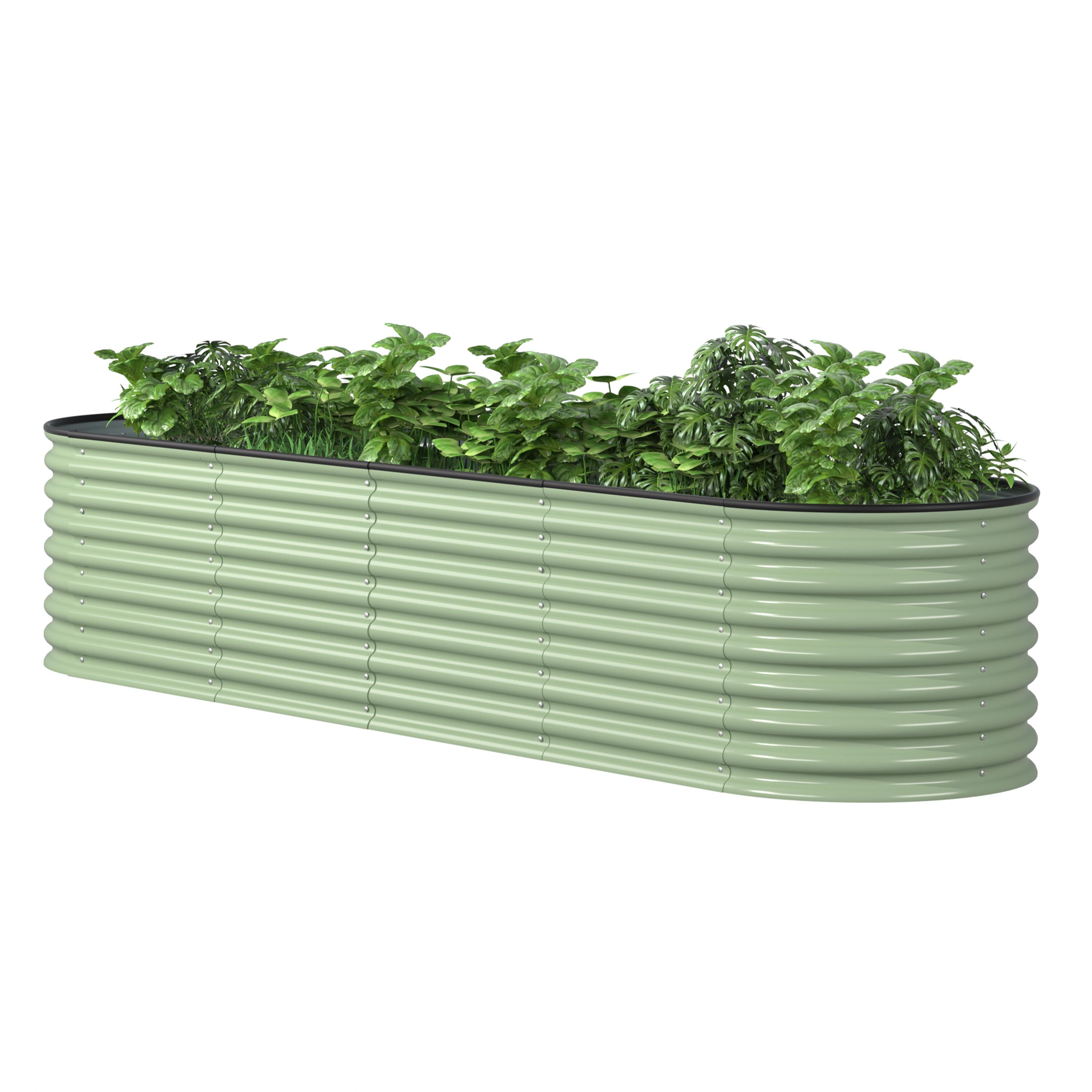 VEIKOUS 16-cu ft 48-in L -in H Metal Raised Garden Bed