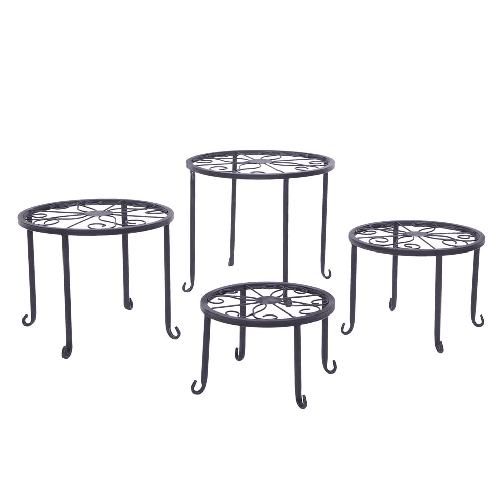Winado 349158548850 9.84-Inches H x 11.4-Inches W Black Indoor/Outdoor Novelty Steel Plant Stand