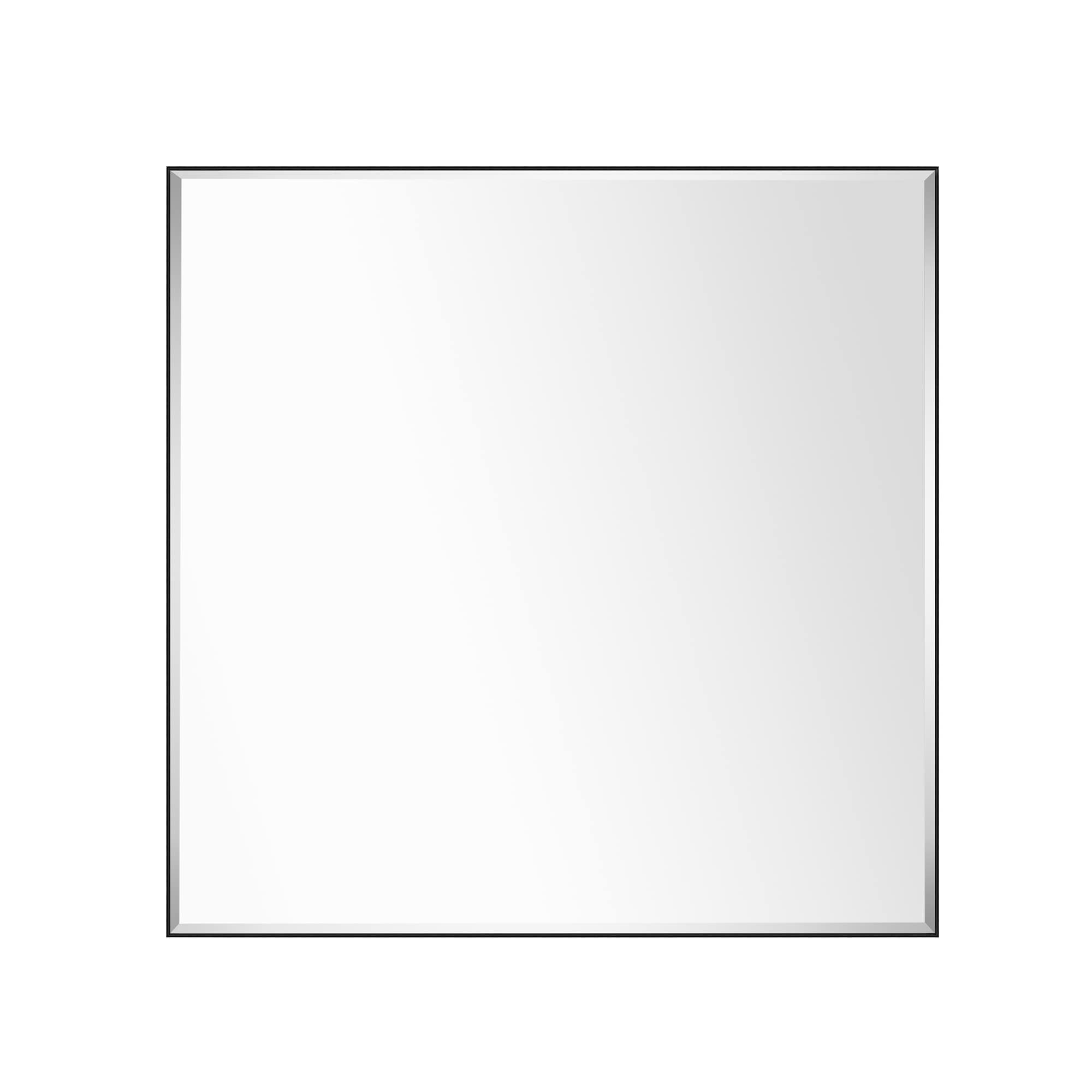 GETLEDEL 36-in x 36-in Black Square Framed Tilting Bathroom Vanity ...
