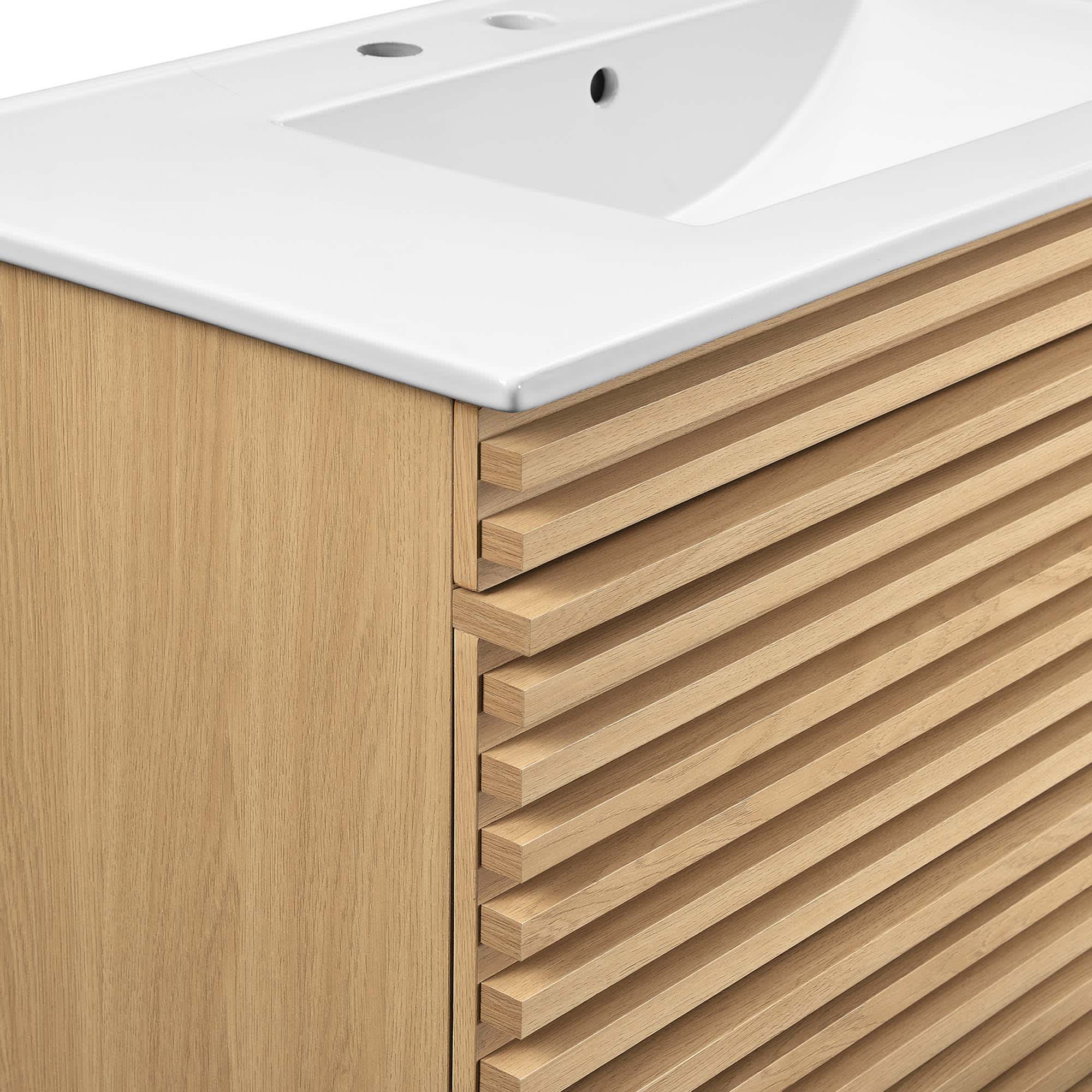 Modway EEI-4436-OAK-WHI Bath-Vanity-Combo - View #4