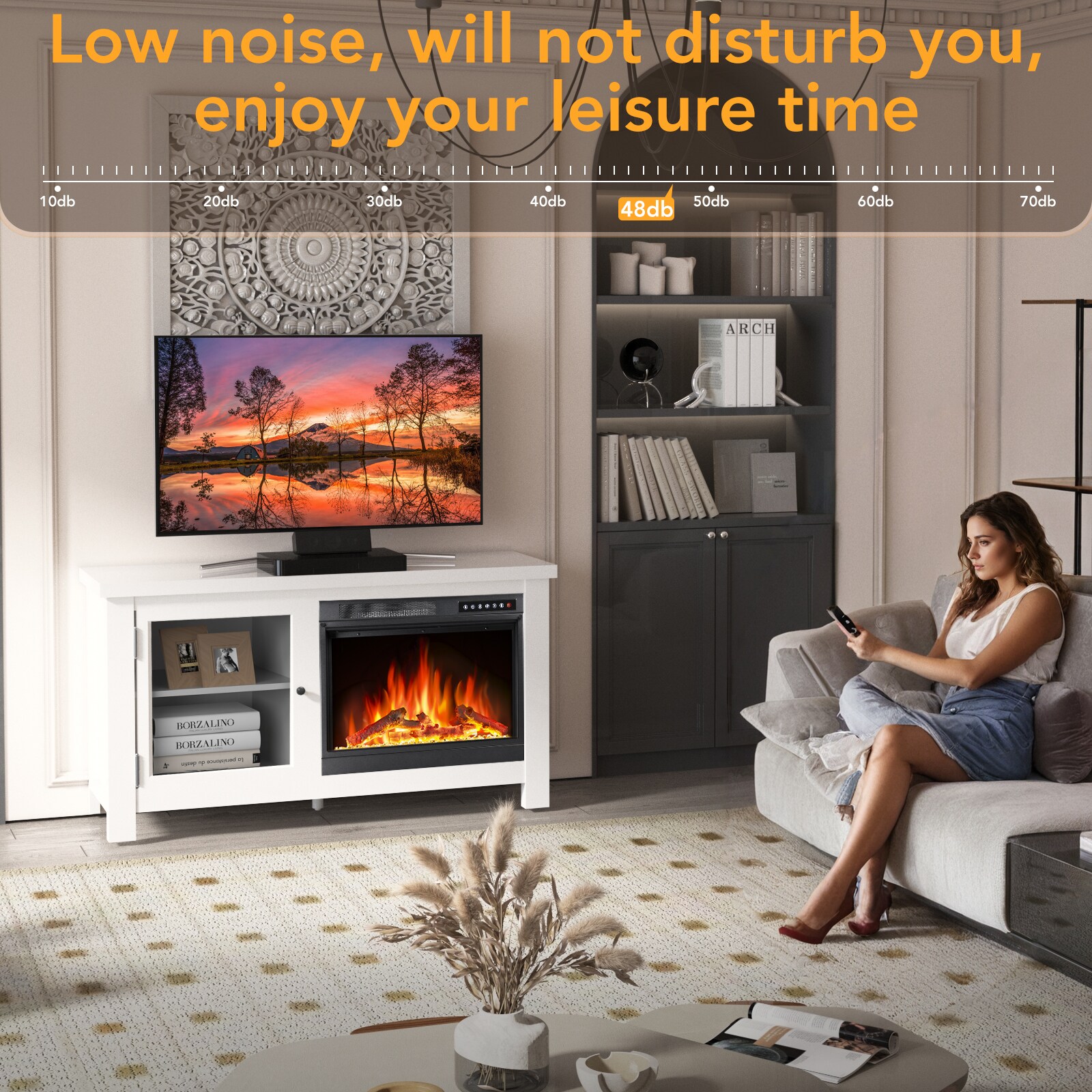 COWSAR LSSM2304W Electric-Fireplaces - View #6