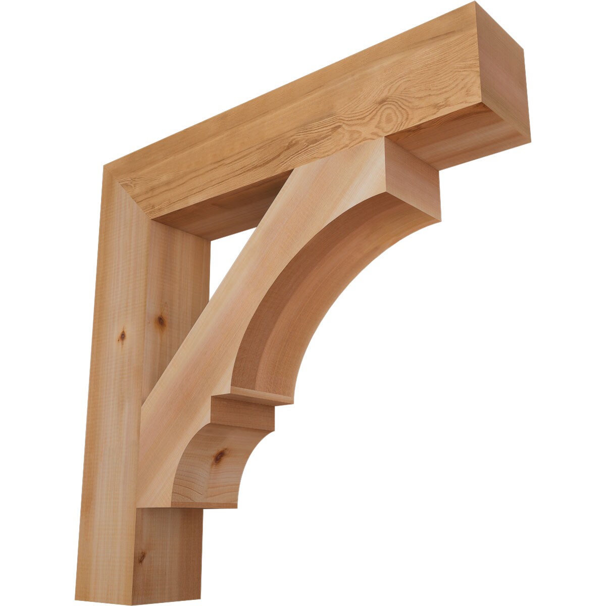 Ekena Millwork BKT06X32X32BOA05SWR Balboa block smooth 5-1/2-in x 32-in x 32-in Western red cedar Brown Wood Standard bracket