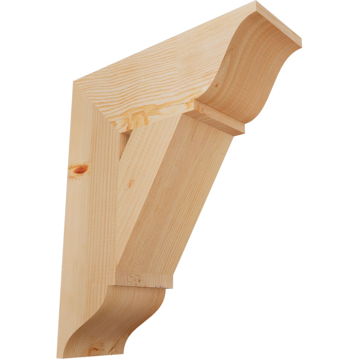 Ekena Millwork BKT06X18X22TRA01SDF Traditional traditional smooth 5-1/2-in x 18-in x 22-in Douglas fir Brown Wood Standard bracket