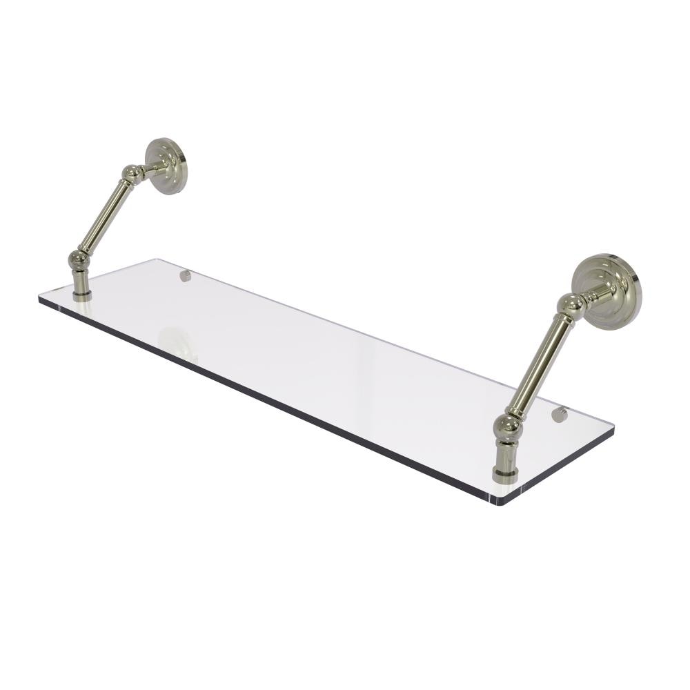Allied Brass PQN-1-30-PNI Prestige Que New Polished Nickel Wall mount Bathroom Shelf ( 30-in x 8-in x 8-in )